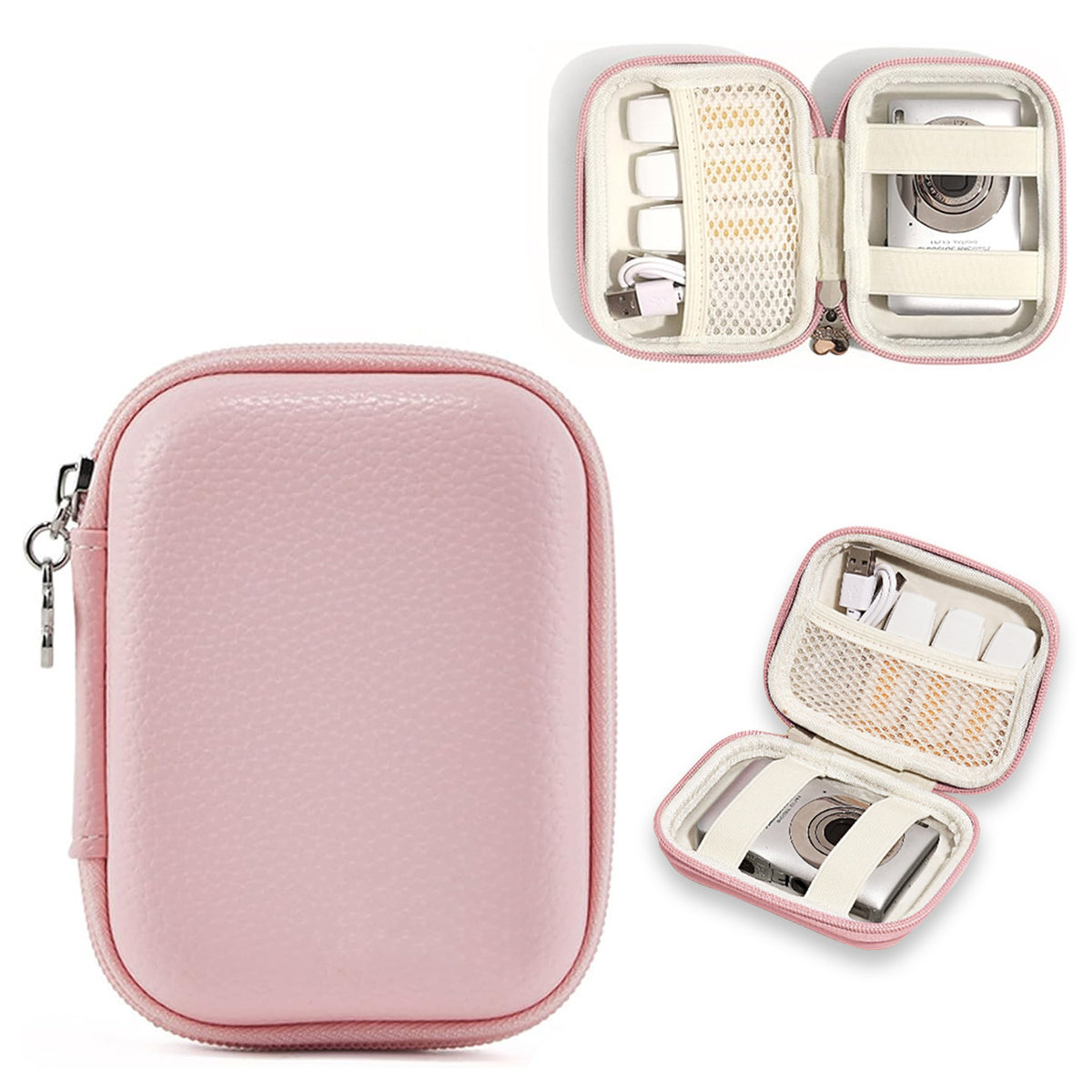 Digital Camera Case Compatible with CAMKORY/for KODAK PixPro FZ45/55 /for Lecran/for VAHOIALD FHD 1080P/for Nsoela, Small (Pink)