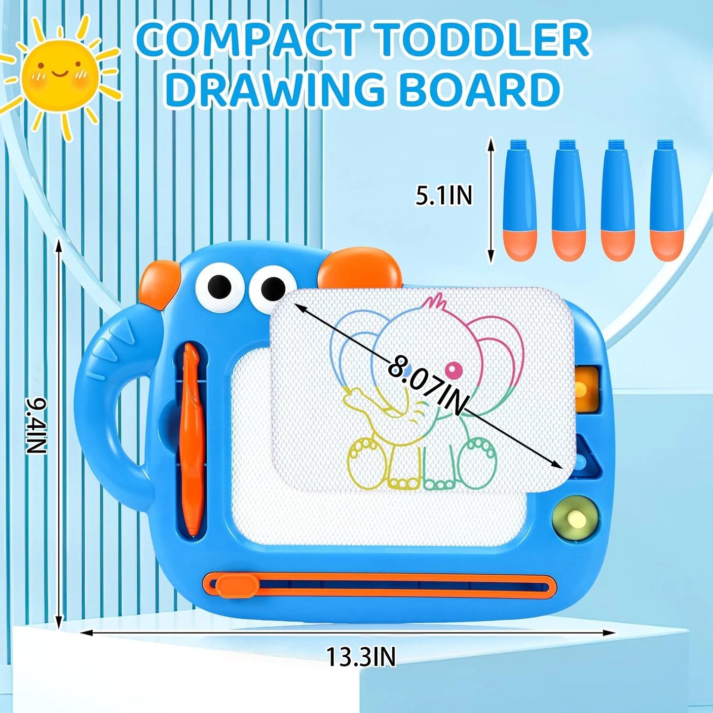 Learning Toys for 1 2 3 Year Old Boys, Early Education Drawing Board, Toddler Toys 1-3 for Boy, Birthday Gifts for Baby Boys Girls