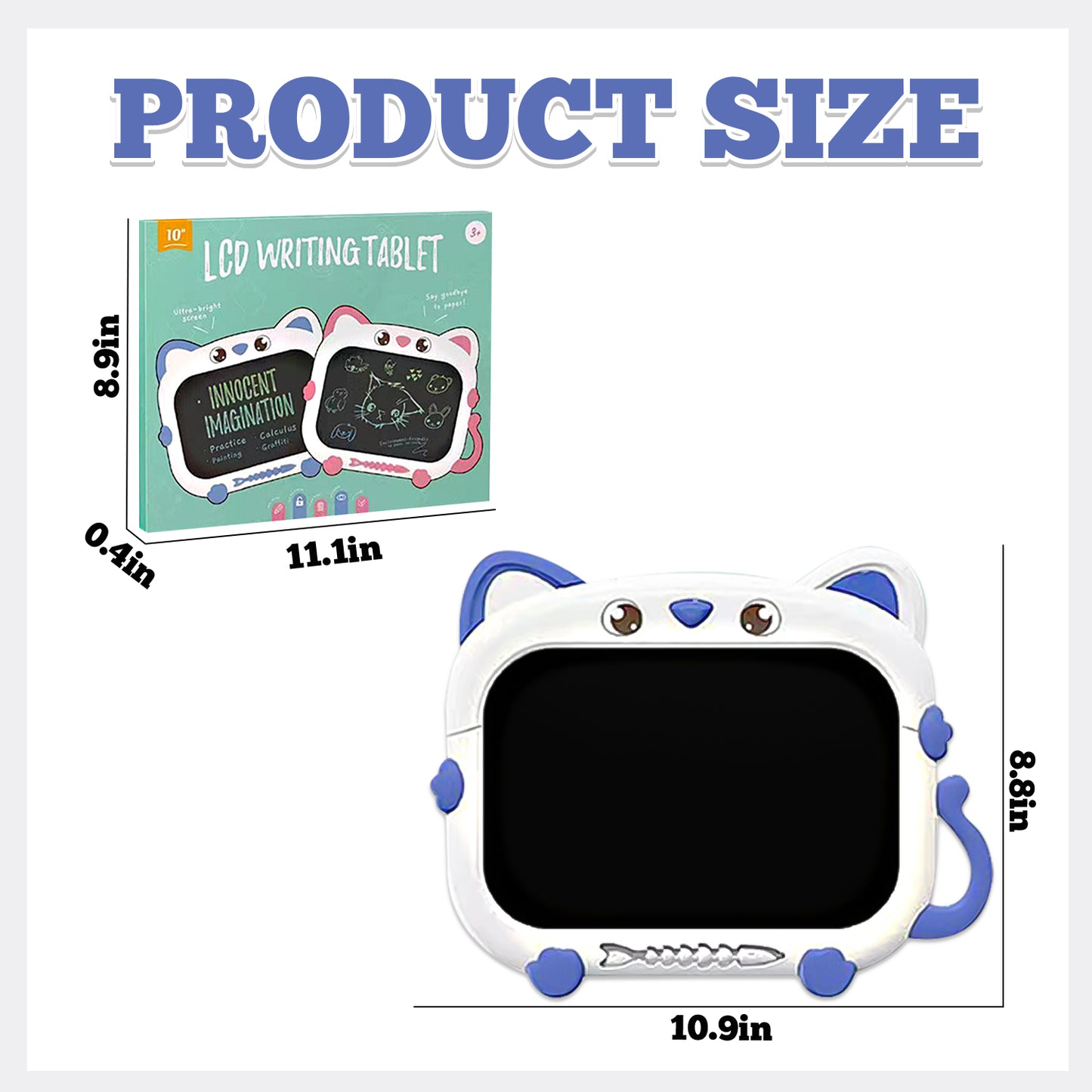 Drawing Board for Toddlers 3+ Year Old Boys, Color Doodle Writing Pad Kids Gifts Boys Toys Ages 3-5-7, Learning Educational Toddler Toys for 3 4 5 6 Years Old Boys