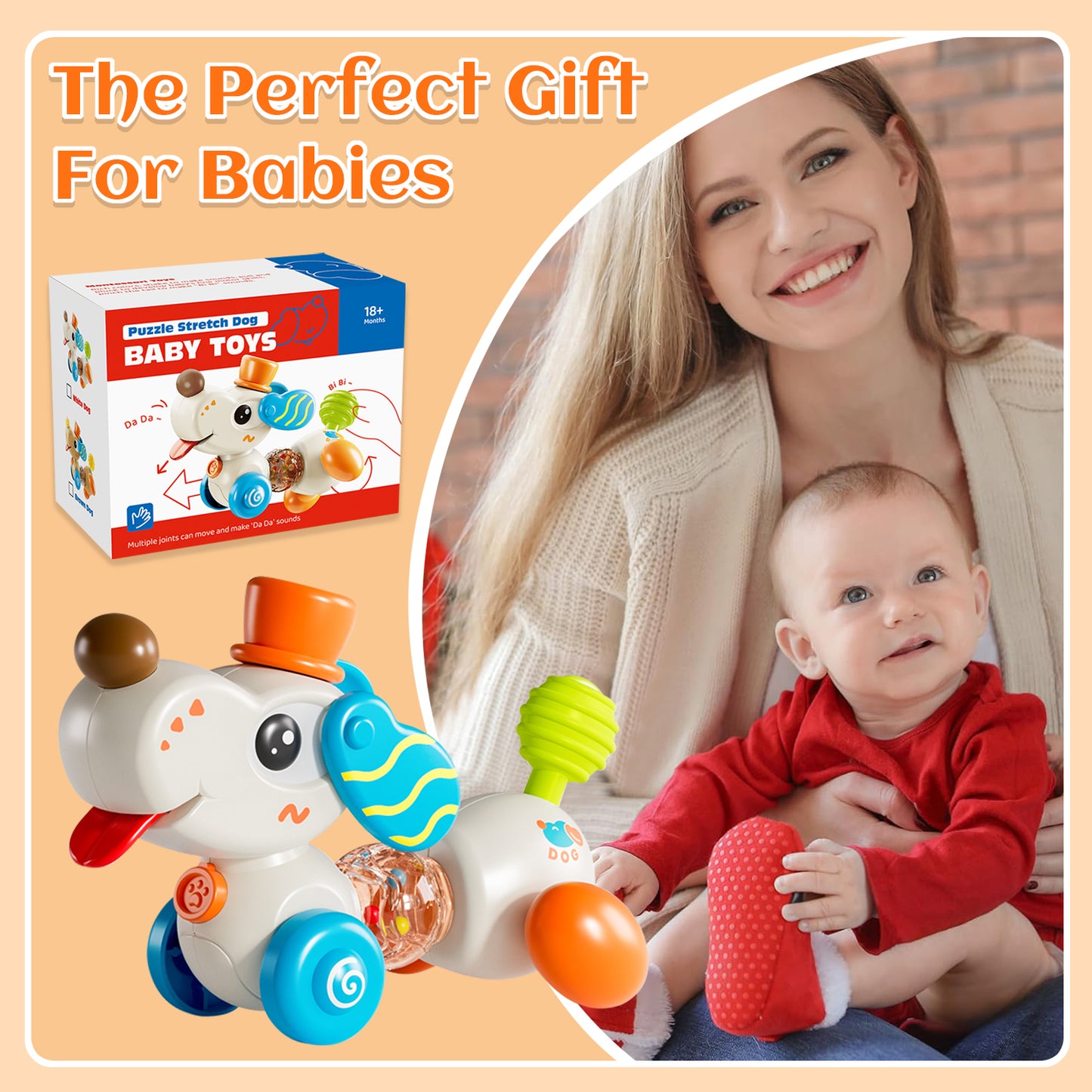 Style-Carry Montessori Sensory Toys, Learning Educational Musical Toys, Baby Busy Toy for 6-12 Months,1 Year Old Boys Girls Gift