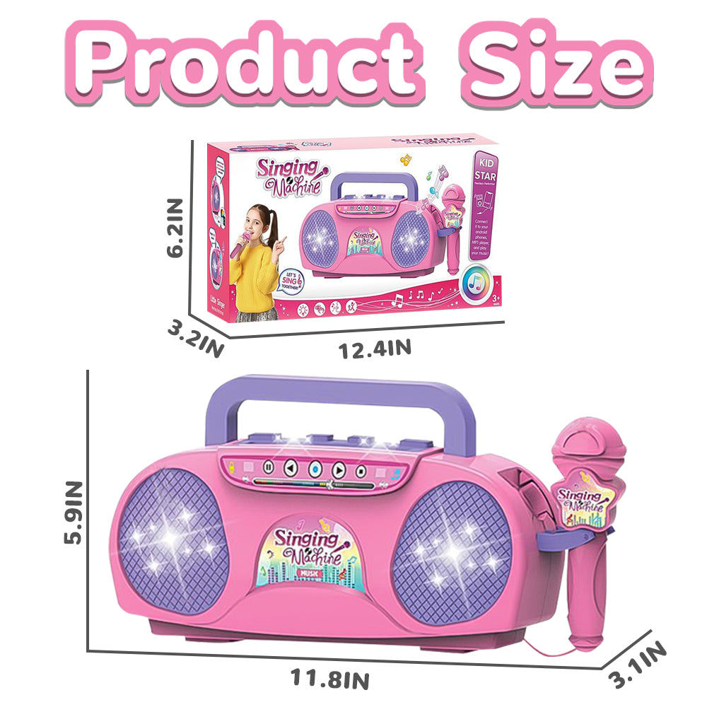 Microphone for Kids Age 2-3 Girls, Birthday Gift for Toddler Girls 3 4 5 6 7 Year Old Kids Toys