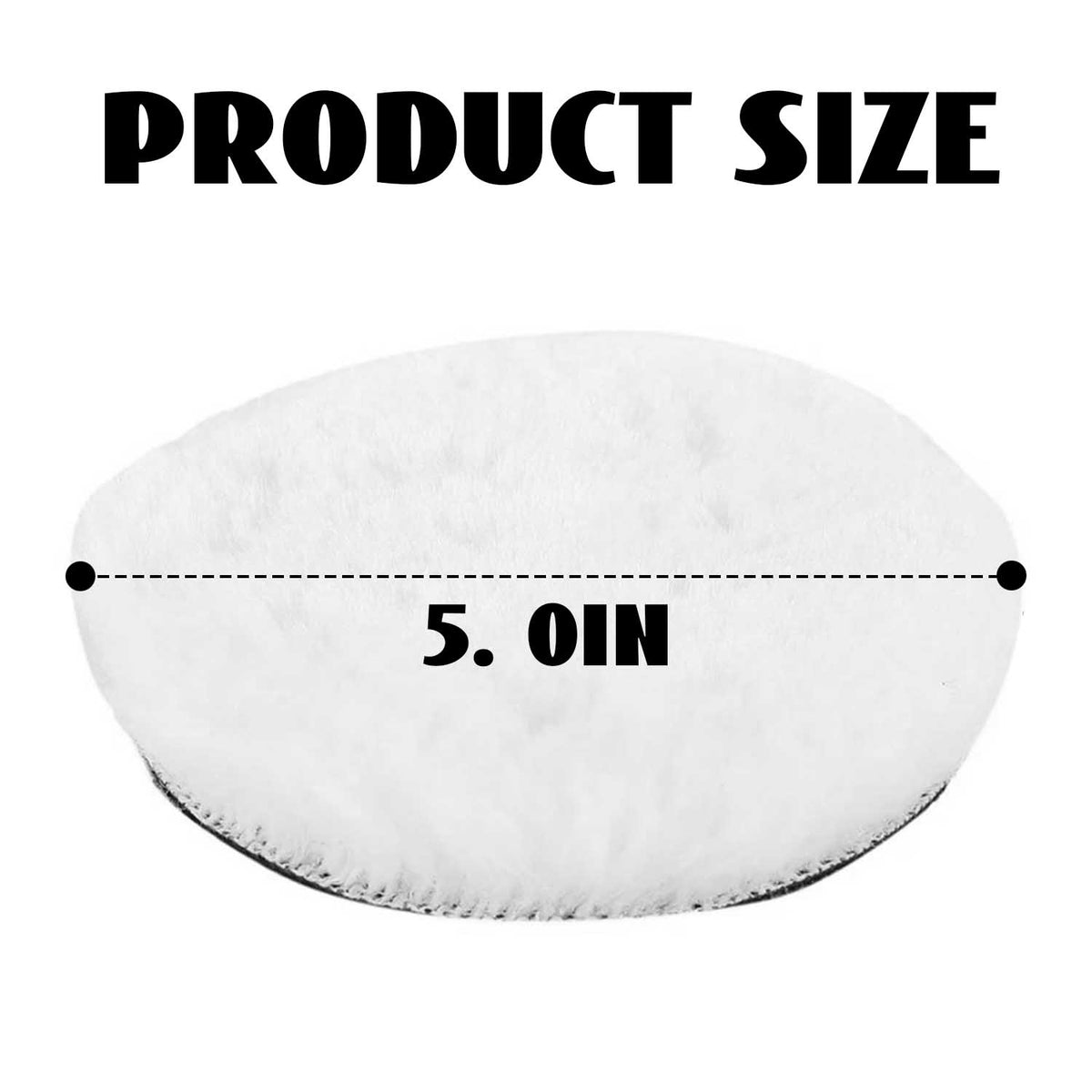 7 Pcs 5 inch Wool Polishing Buffing Pads with M14 Drill Adapter and Polishing Wheel for Drill Buffer Attachment