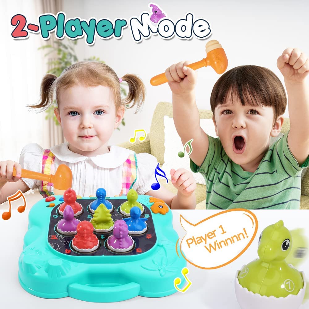 Whack A Dinosaur Game, Toys for Toddlers,  Learning Educational Toys for 1 2 3 4 5 6 Years Old Boys Girls