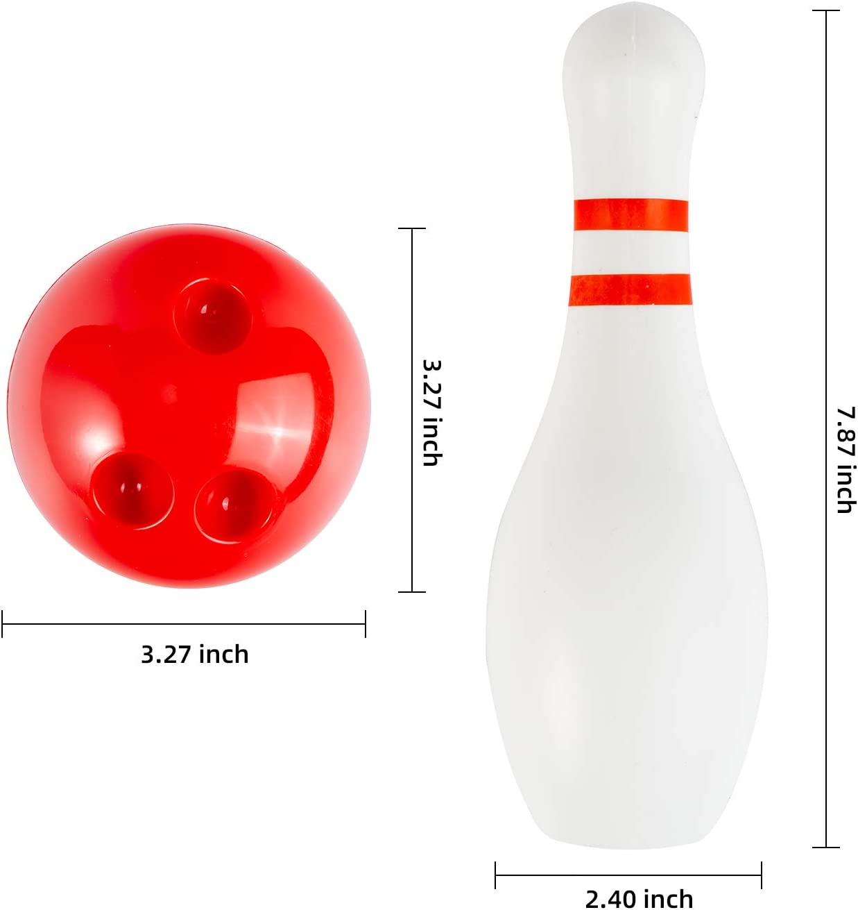 Style-Carry Light Up Kids Bowling Set, Includes 6 Pins and 1 Ball Kids Toddler Indoor & Outdoor Games for Boys Girls 3 4 5 6 Years