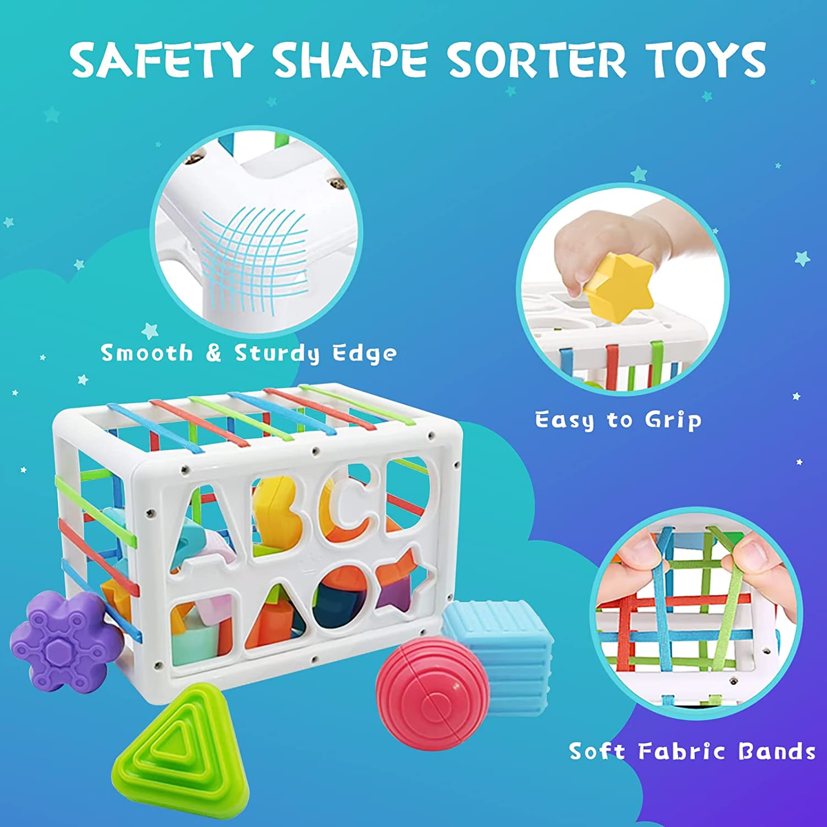 Shape Sorter Learning Toys for Baby 6-12 Months, Educational Toys for 1,2 Years Old Boys Girls Birthday Christmas Gifts
