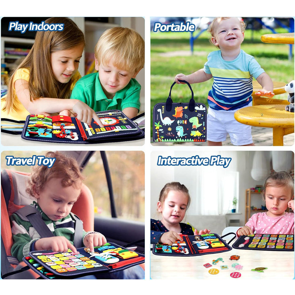 Learning Toys for 1 2 3 4 Years Old, Montessori Busy Board Toy for Toddlers 1-3, Learning Toddler Toys Age 1 2 3