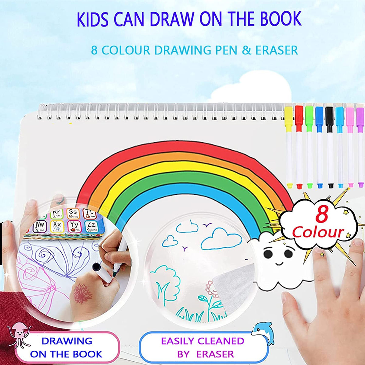 Montessori Learning Toys for Toddlers 2-4, Educational Busy Books for Kids Aged 3 4 5 Years Old