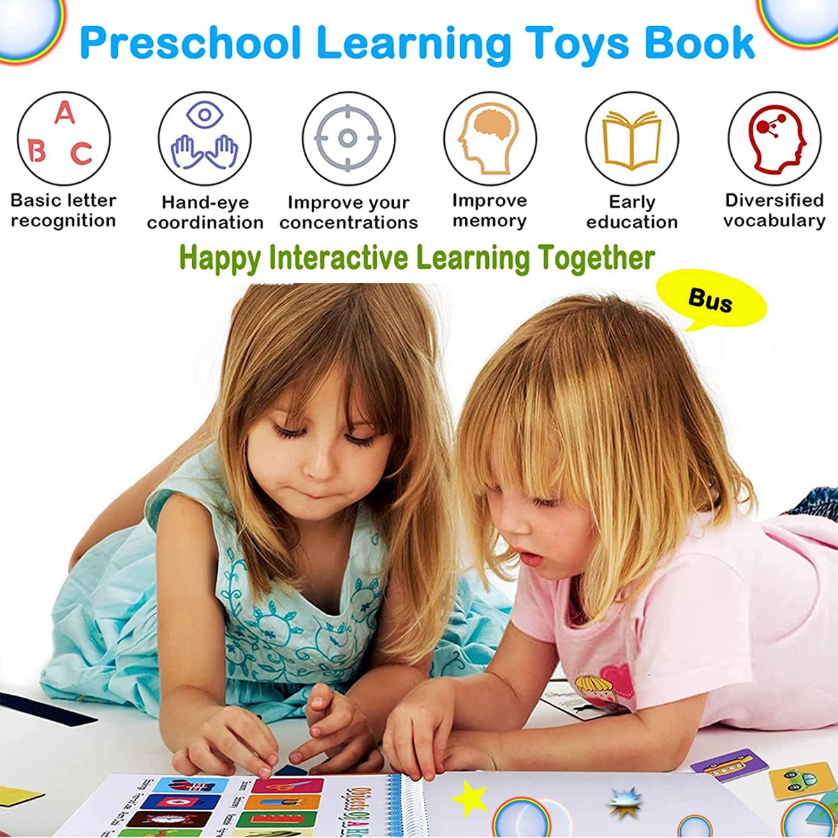 Montessori Learning Toys for Toddlers 2-4, Educational Busy Books for Kids Aged 3 4 5 Years Old