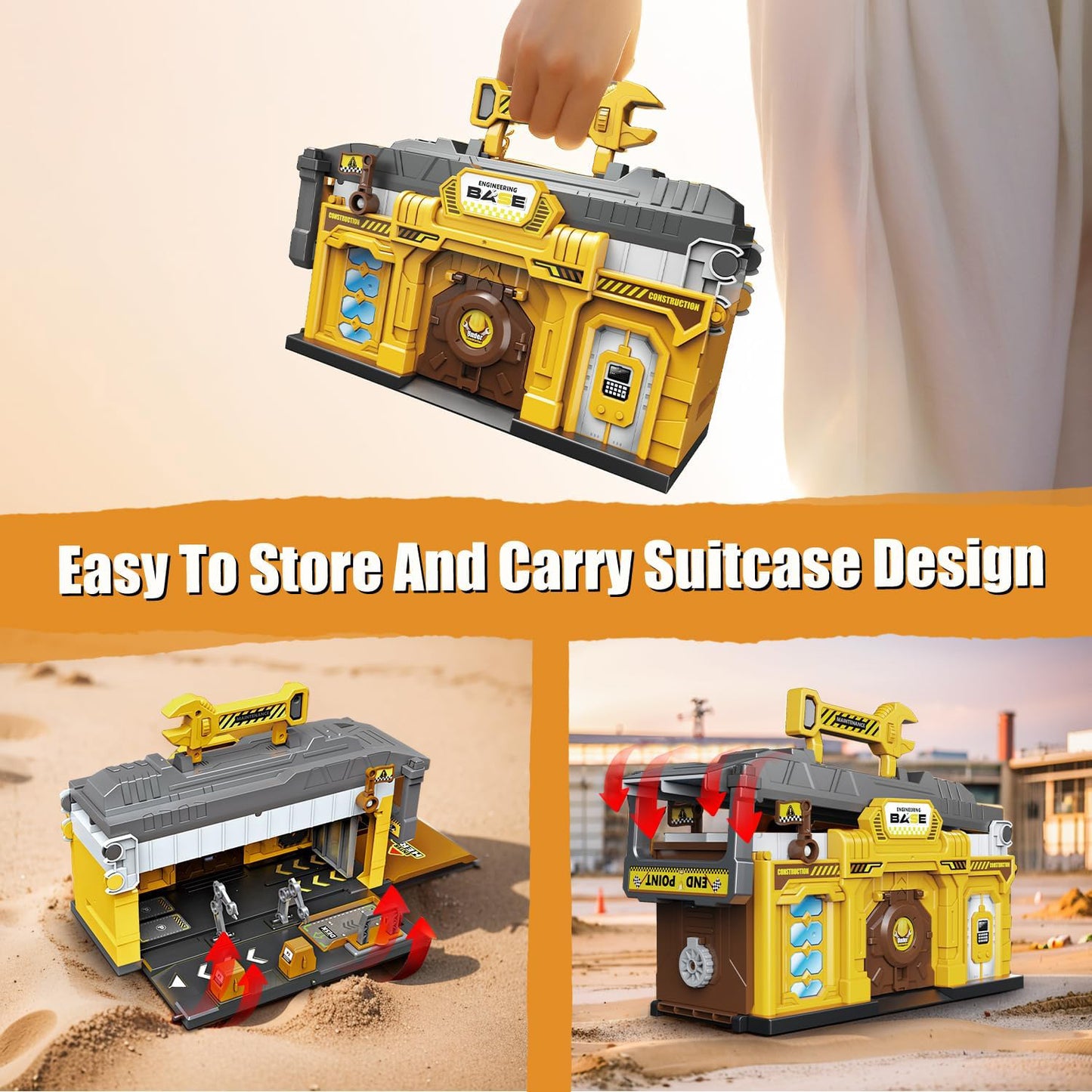 Race Tracks Toys for Boys 3-6 Years, Truck Transport Car Toys, Toddler Racing Car Birthday Gift