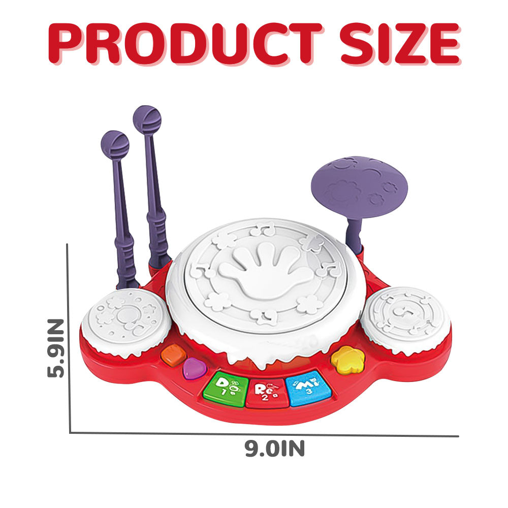 Kids Drum Toy for Toddlers 1-3 Musical Baby Girl Toys for 1 Year Old Girl, Toddler Girl Toys Age 1-2 Birthday Gifts
