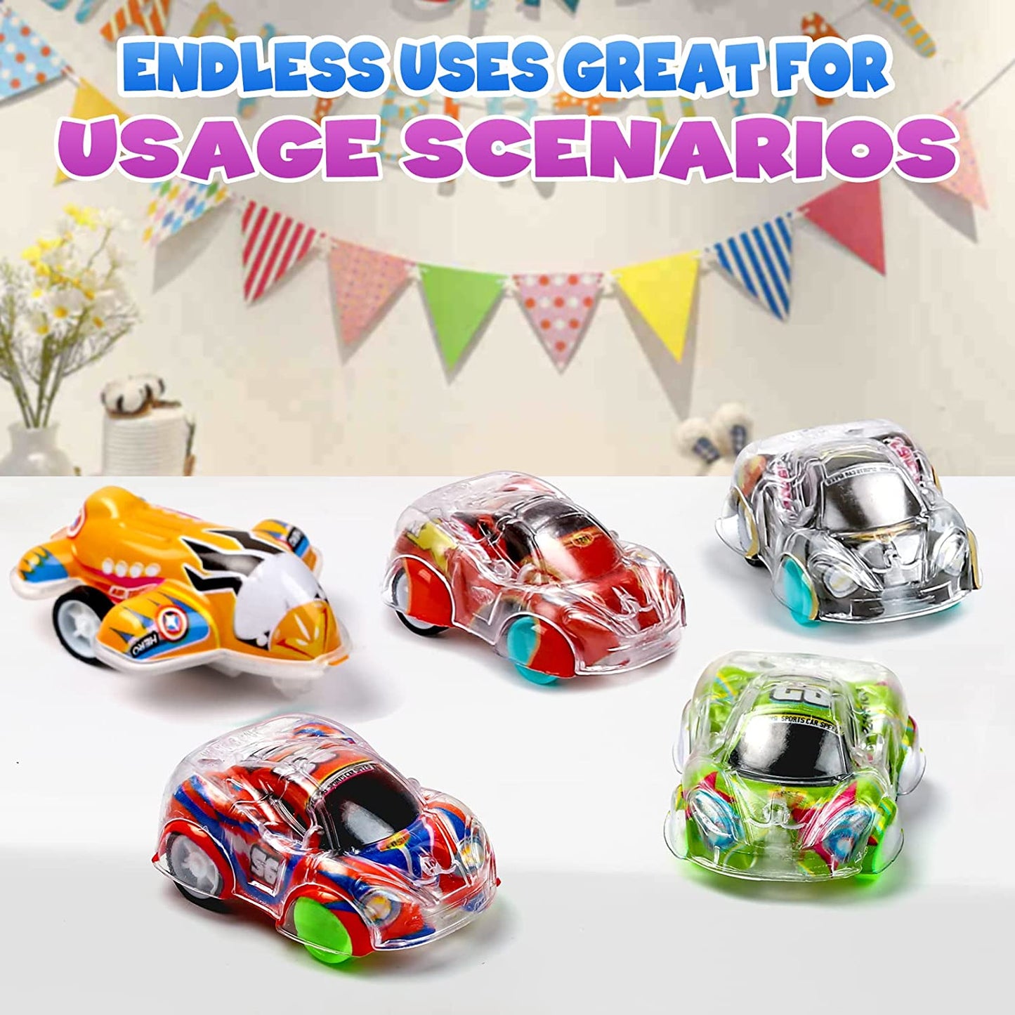 Style-Carry 50 Pcs Toy Cars Mini Pull Back Cars, Party Favors for Kids, Small Racing Car Carnival Prizes Classroom Rewards, Goodie Bag Stuffers Birthday Toys for Kids Girls Boys