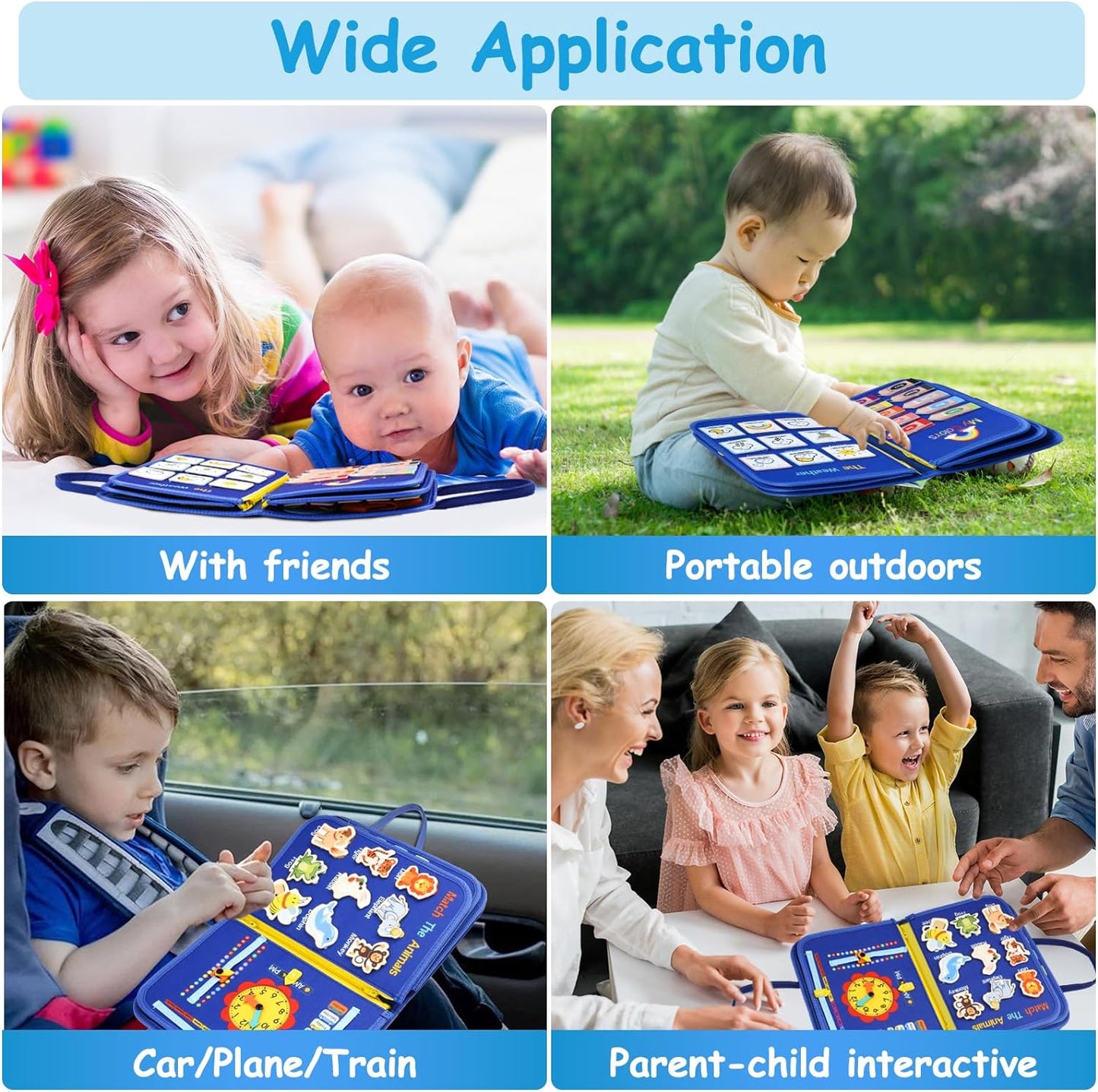 Montessori Busy Board Toys for Toddler 2 3 4 Year Old - Boys Girls Christmas Birthday Gifts, Educational Learning Toy for Preschoolers 2-4