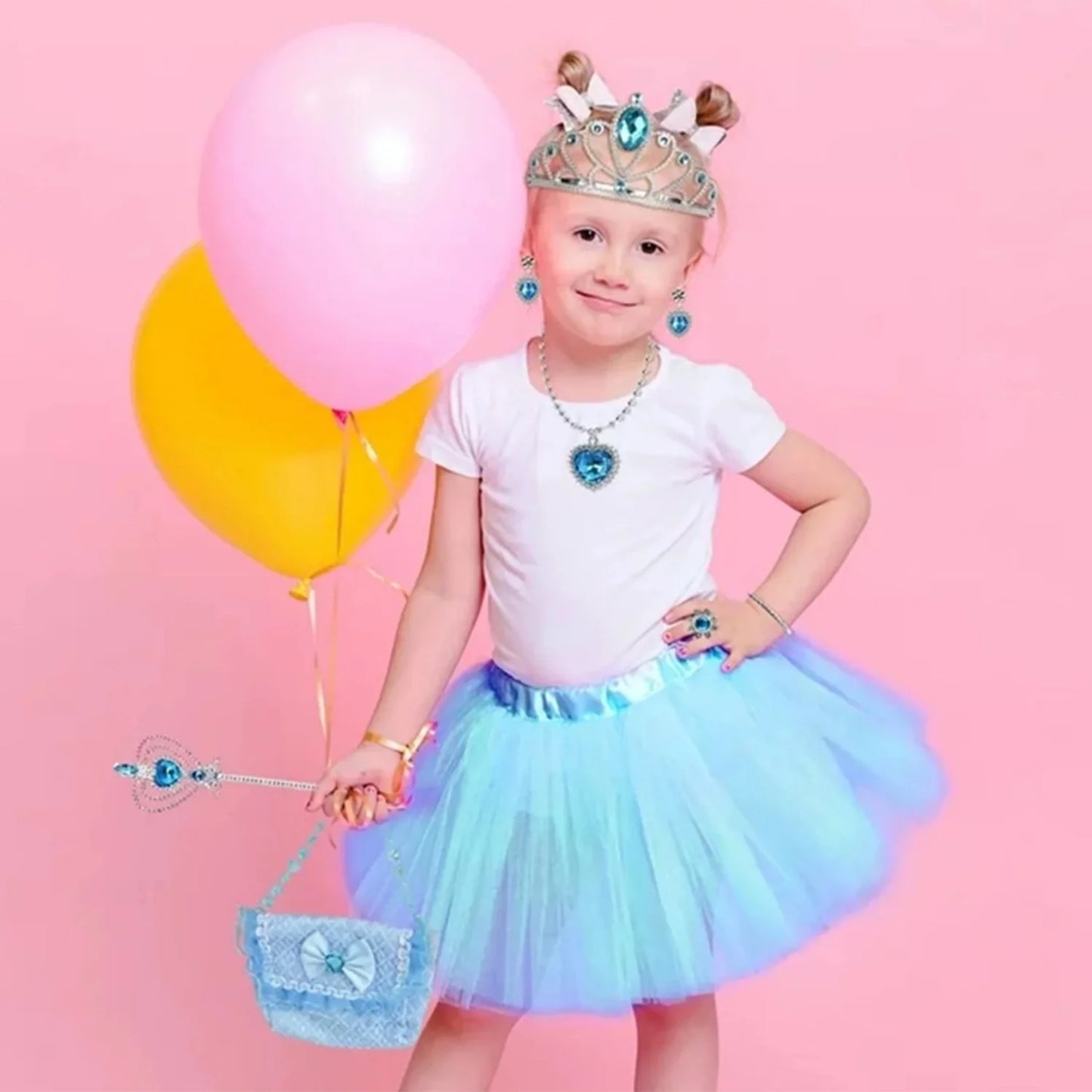 Princess Dress Up for Girls - Toddler Girls Role play for 3 4 5 6 7 Year Old - Pretend Play Birthday Christmas Gifts - Princess Dress Up for Girls 3-6
