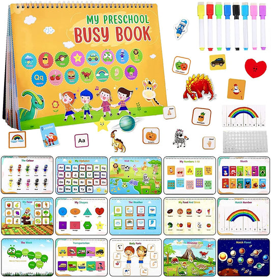 Montessori Learning Toys for Toddlers 2-4, Educational Busy Books for Kids Aged 3 4 5 Years Old
