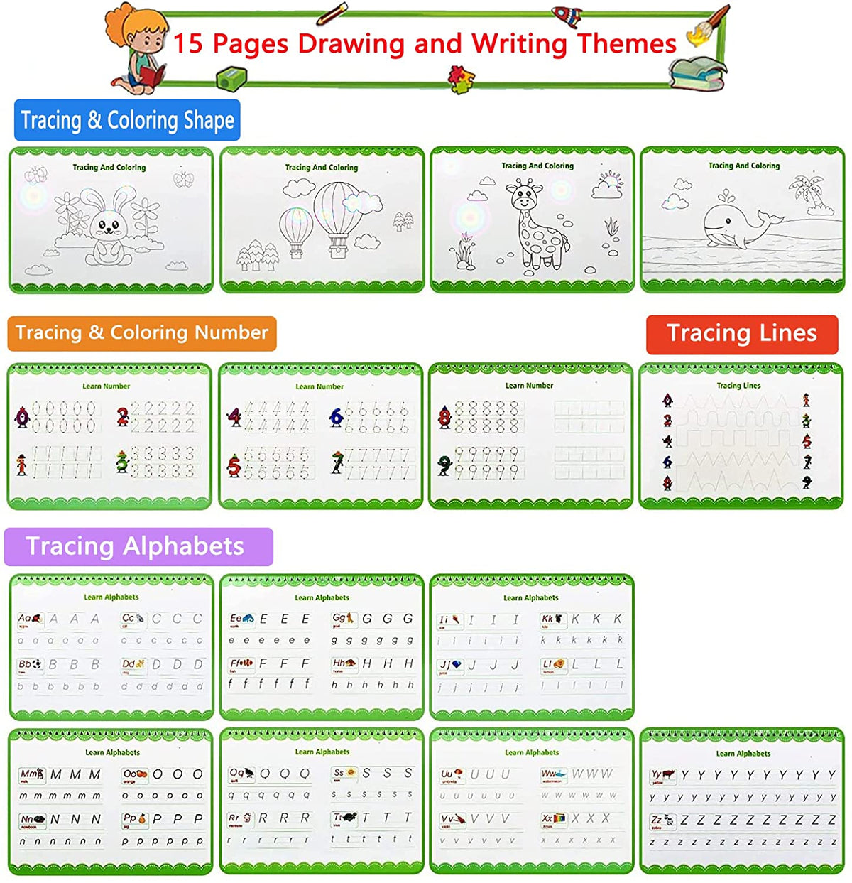 Montessori Learning Toys for Toddlers 2-4, Educational Busy Books for Kids Aged 3 4 5 Years Old
