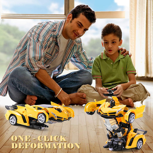 Remote Control Cars, Transform Robot RC Cars, One-Button Deformation and 360 Degree Rotating Drifting, Boys Toys Ages 4 5 6 7 8 9 Year Old