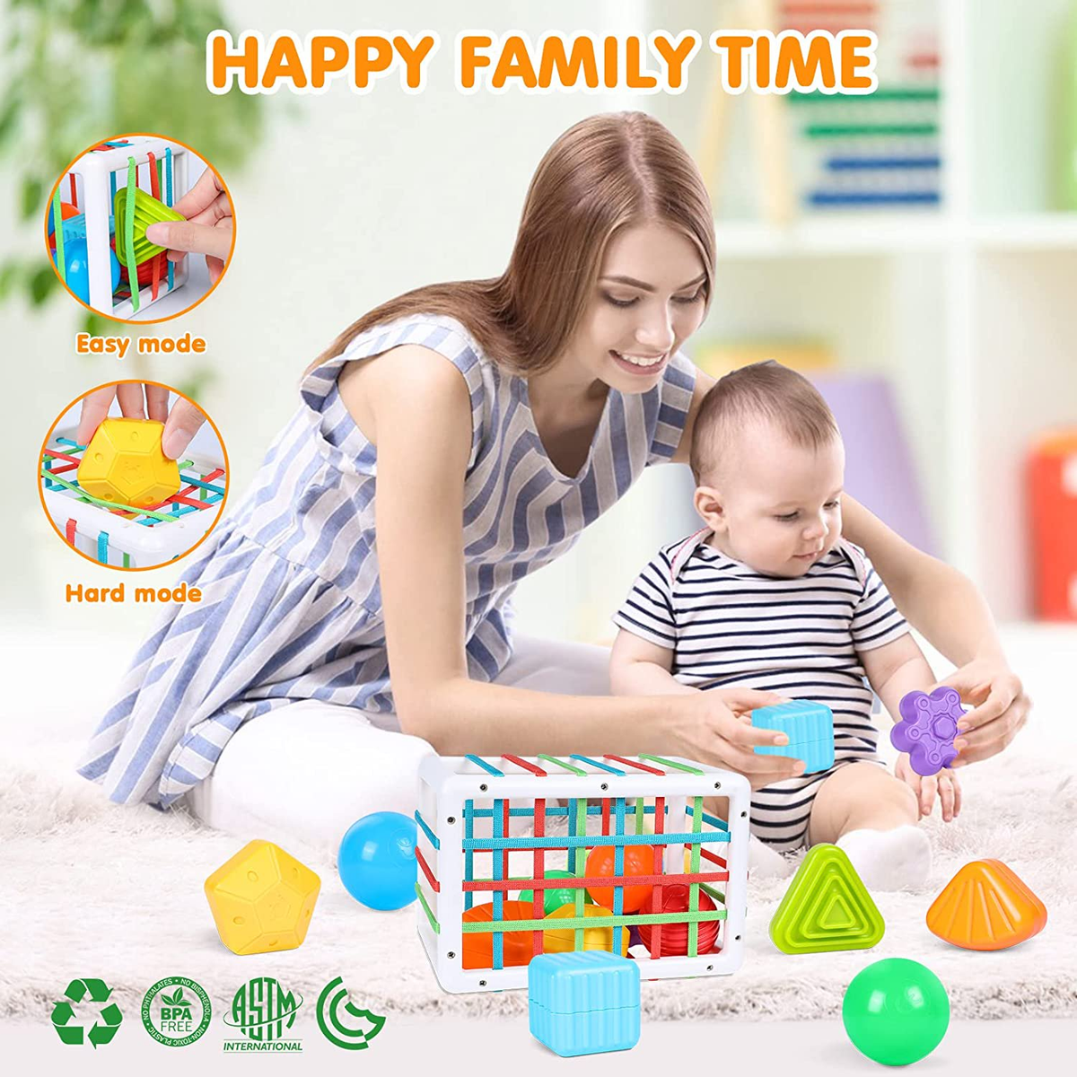 Shape Sorter Learning Toys for Baby 6-12 Months, Educational Toys for 1,2 Years Old Boys Girls Birthday Christmas Gifts