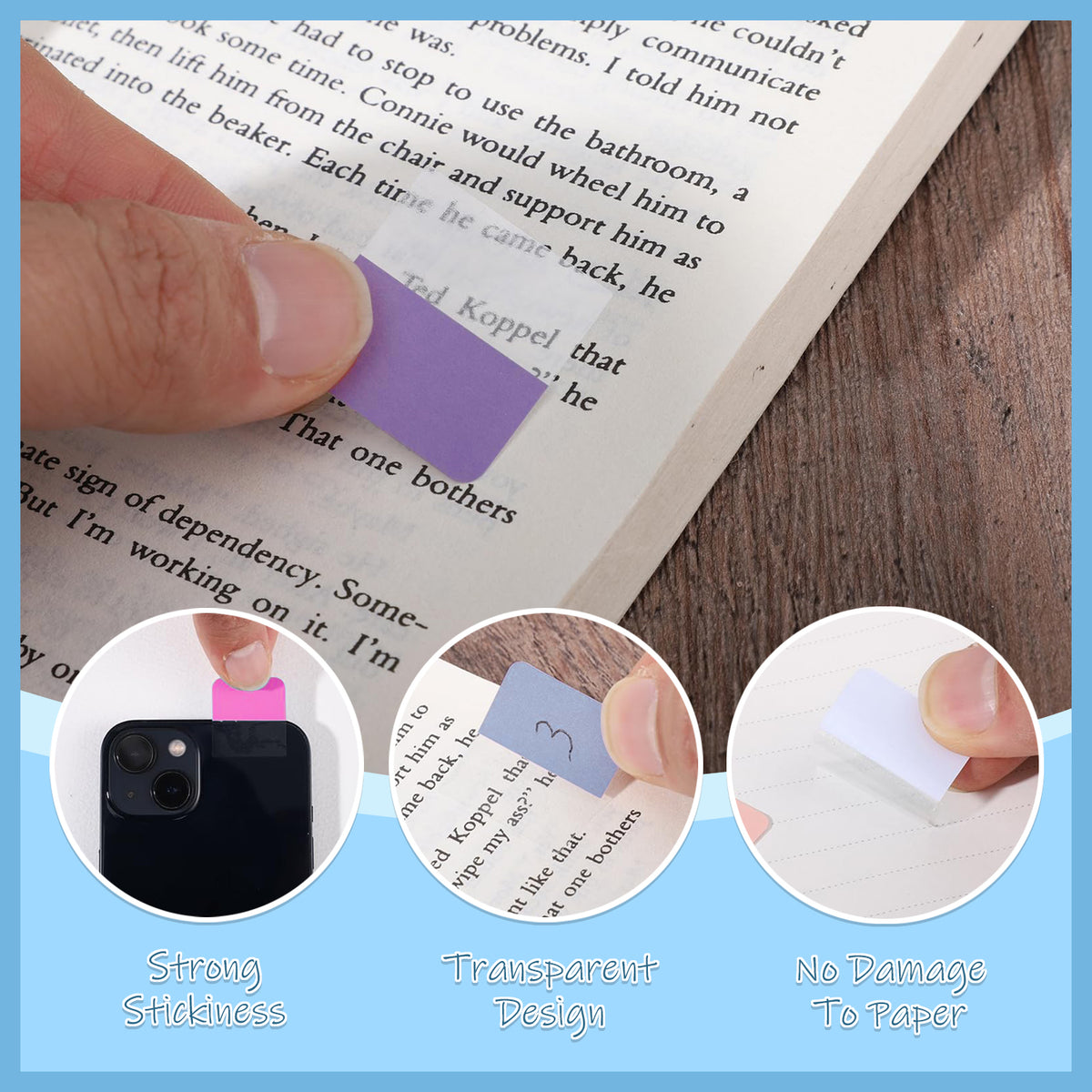 480 Pcs 1 inch Sticky Index Tabs, Colorful Annotation Labels for Bible Notebooks File Folder, Repositionable Page Tabs for Classification (12 Colors)