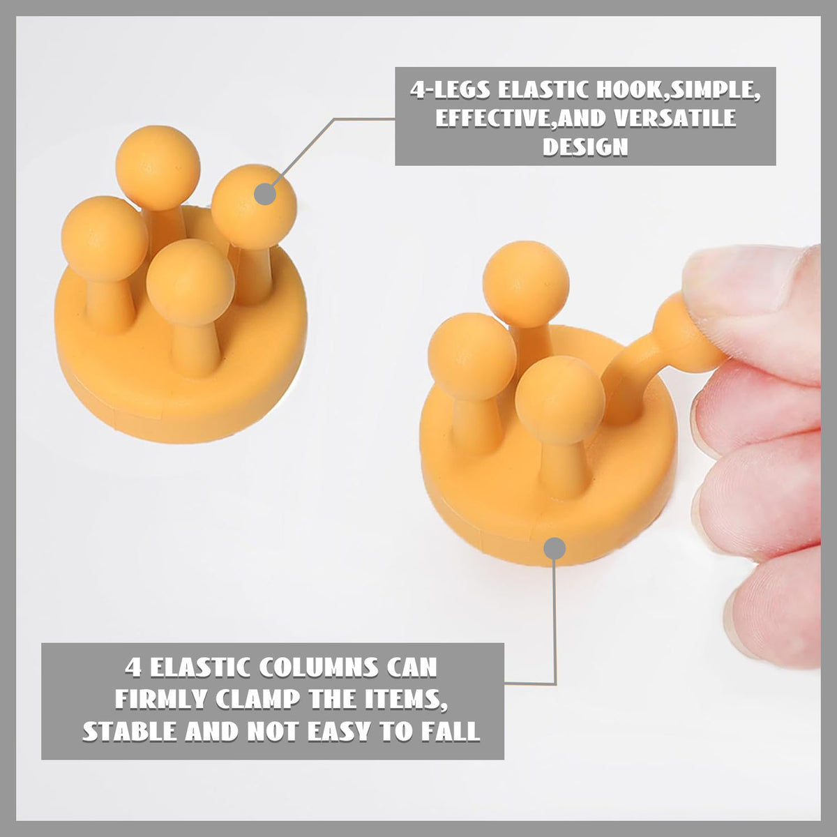 6Pcs Silicone Toothbrush Holders, Towel Razor Holder for Shower, Wall Mounted Self-Adhesive Waterproof Multifunctional Hook for Bathroom Kitchen Living Room