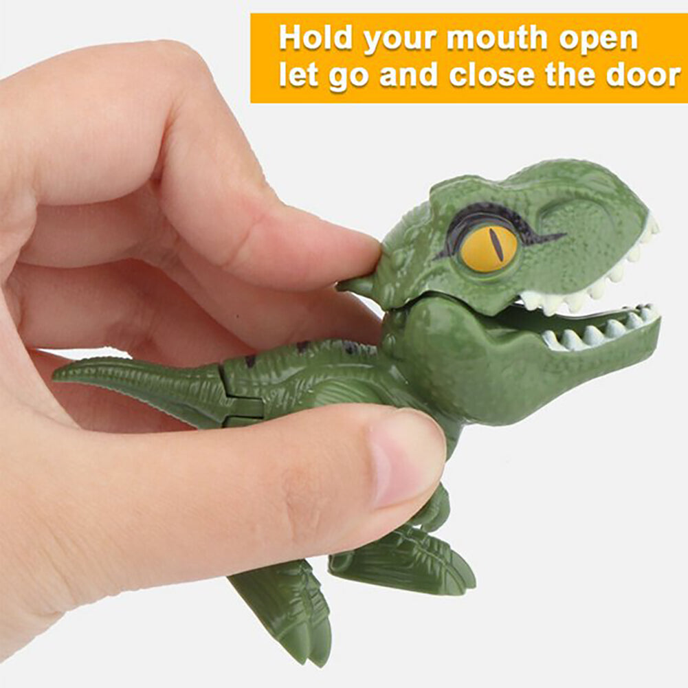 INvench 4Pcs Dinosaur Eggs Toys for Kids,Biting Fingers Tyrannosaurus Dinosaur Figure Toys Easter Eggs Party Favors