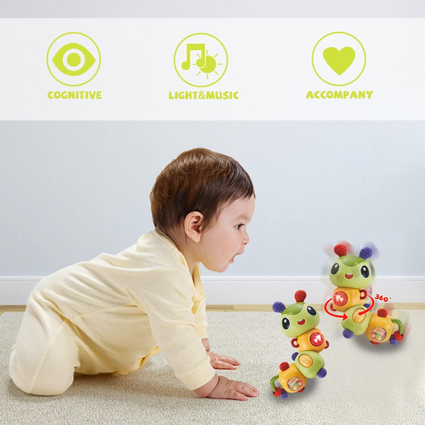 Toys for 1 Year Old, Infant Musical Toys, Baby Educational Learning Toys, Toddler Toys for 1 2 3 Year Old Girl Boys