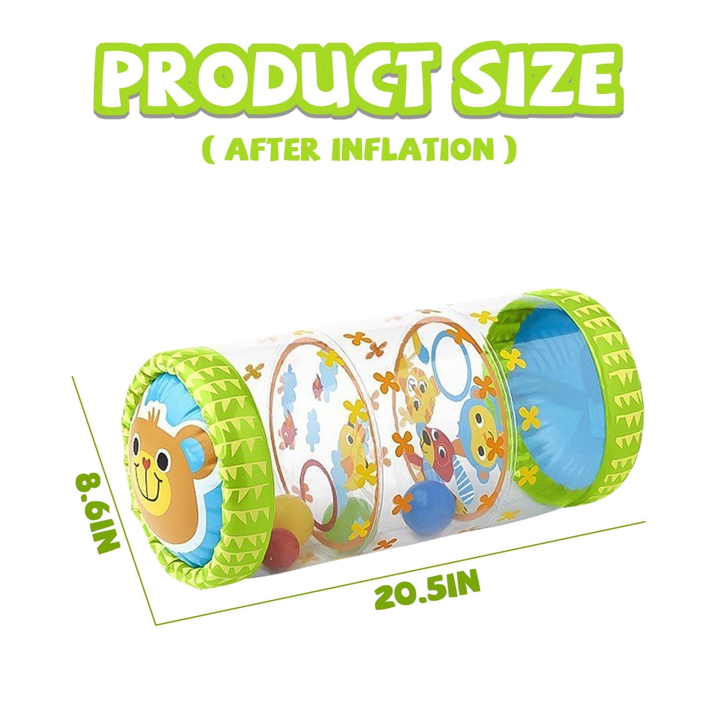 Crawling & Walking Baby Toys, Inflatable Rolling Infant Toys, Birthday Toy for Infant Toddler Boy Girl 6 7 8 9 10 11 Month 1-2 Year Old
