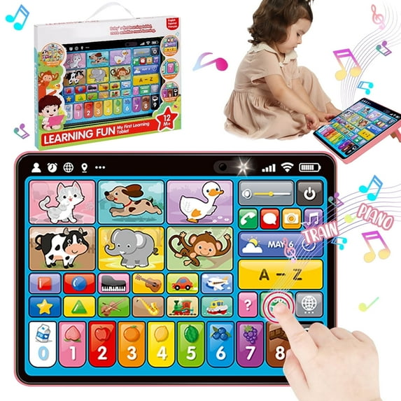 Baby Tablet Toy, Toddler Toys 1-3 for Boys Girls, Educational Learning Toys for 1 2 3 Year Old Gifts