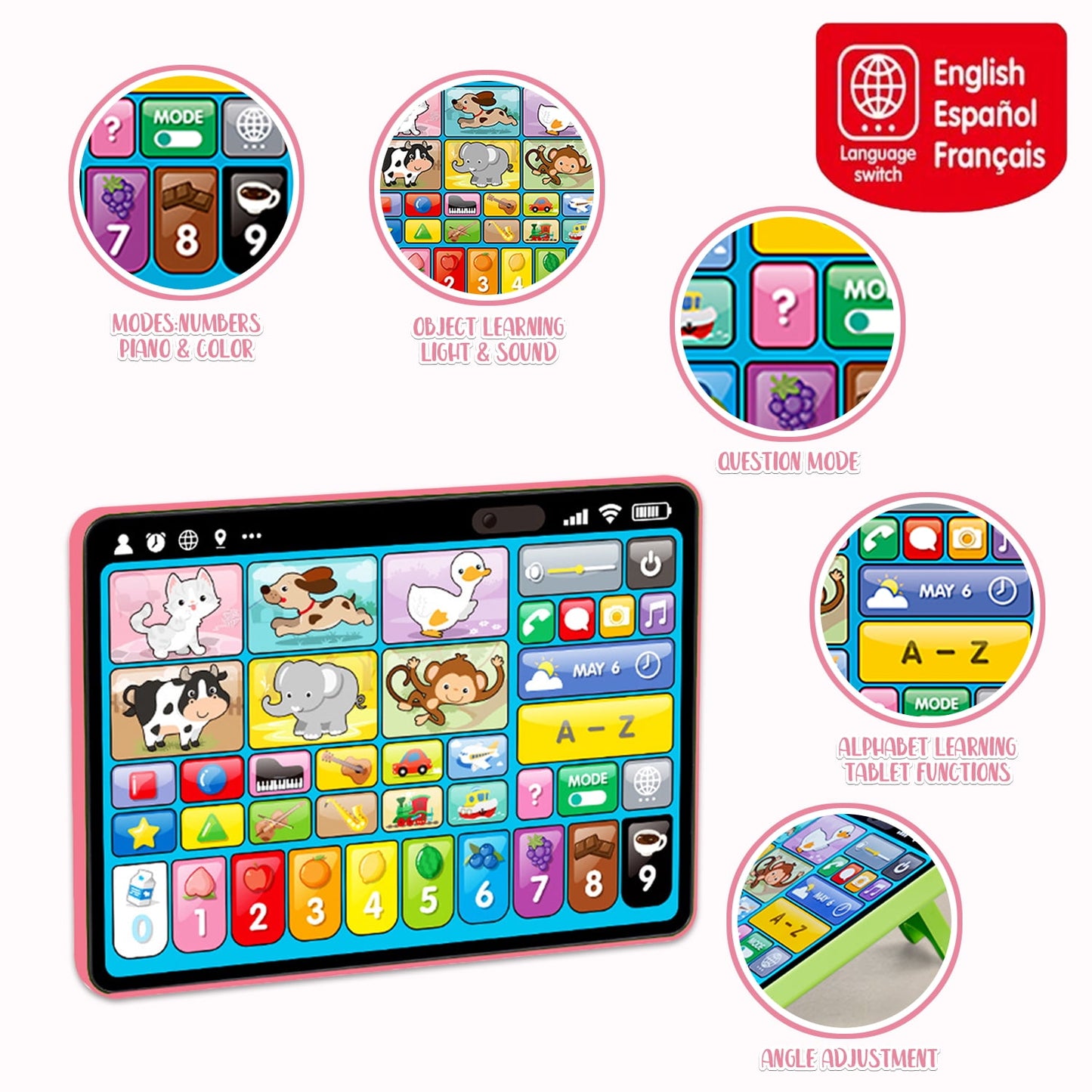 Baby Tablet Toy, Toddler Toys 1-3 for Boys Girls, Educational Learning Toys for 1 2 3 Year Old Gifts
