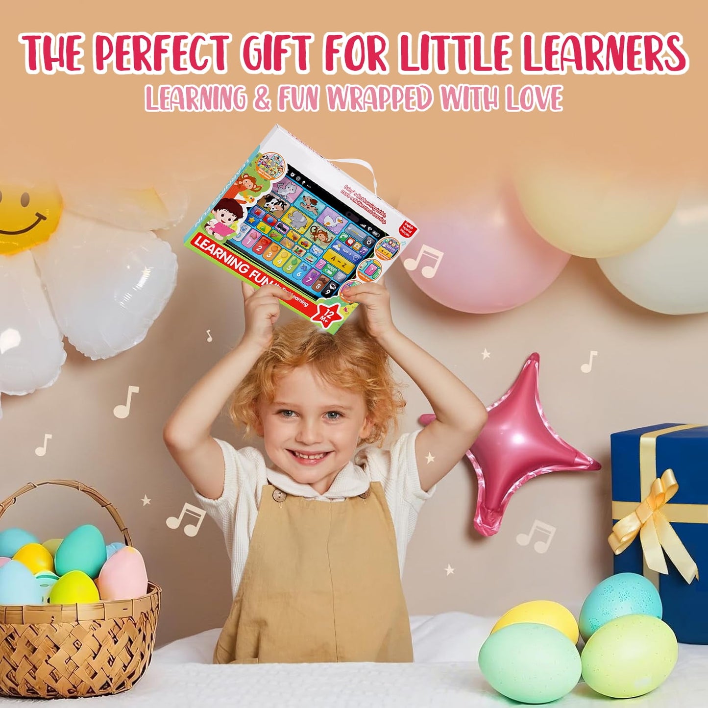 Baby Tablet Toy, Toddler Toys 1-3 for Boys Girls, Educational Learning Toys for 1 2 3 Year Old Gifts