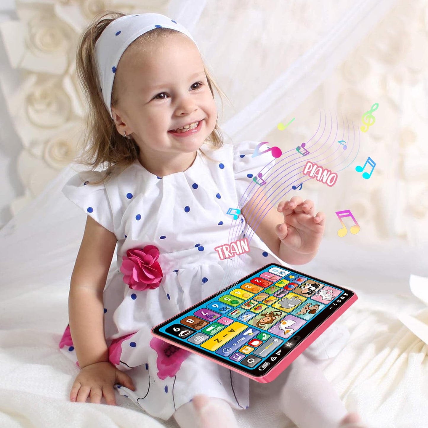 Baby Tablet Toy, Toddler Toys 1-3 for Boys Girls, Educational Learning Toys for 1 2 3 Year Old Gifts
