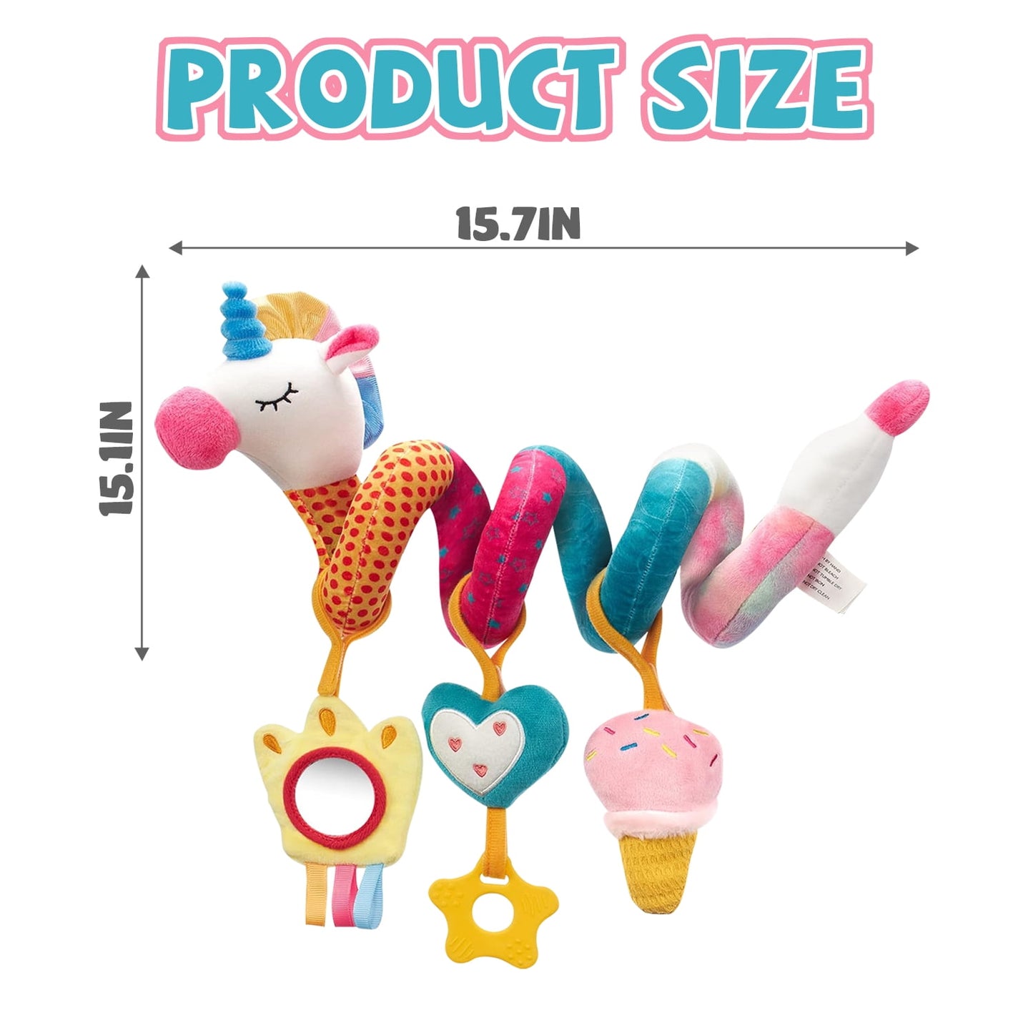 Car Seat Toys, Baby Girl Toys 0-6 Months, Infant Spiral Stroller Toys, Newborn Girl Gifts for 0 3 6 9 12 24 Months
