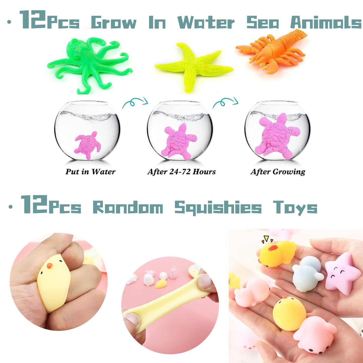 134Pcs Party Favors for Kids, Sea Animal Birthday Party Favors, Christmas Gifts, Goodie Bag Stuffers for Kids, Carnival Prizes, Filler Stuffers Toys for Classroom