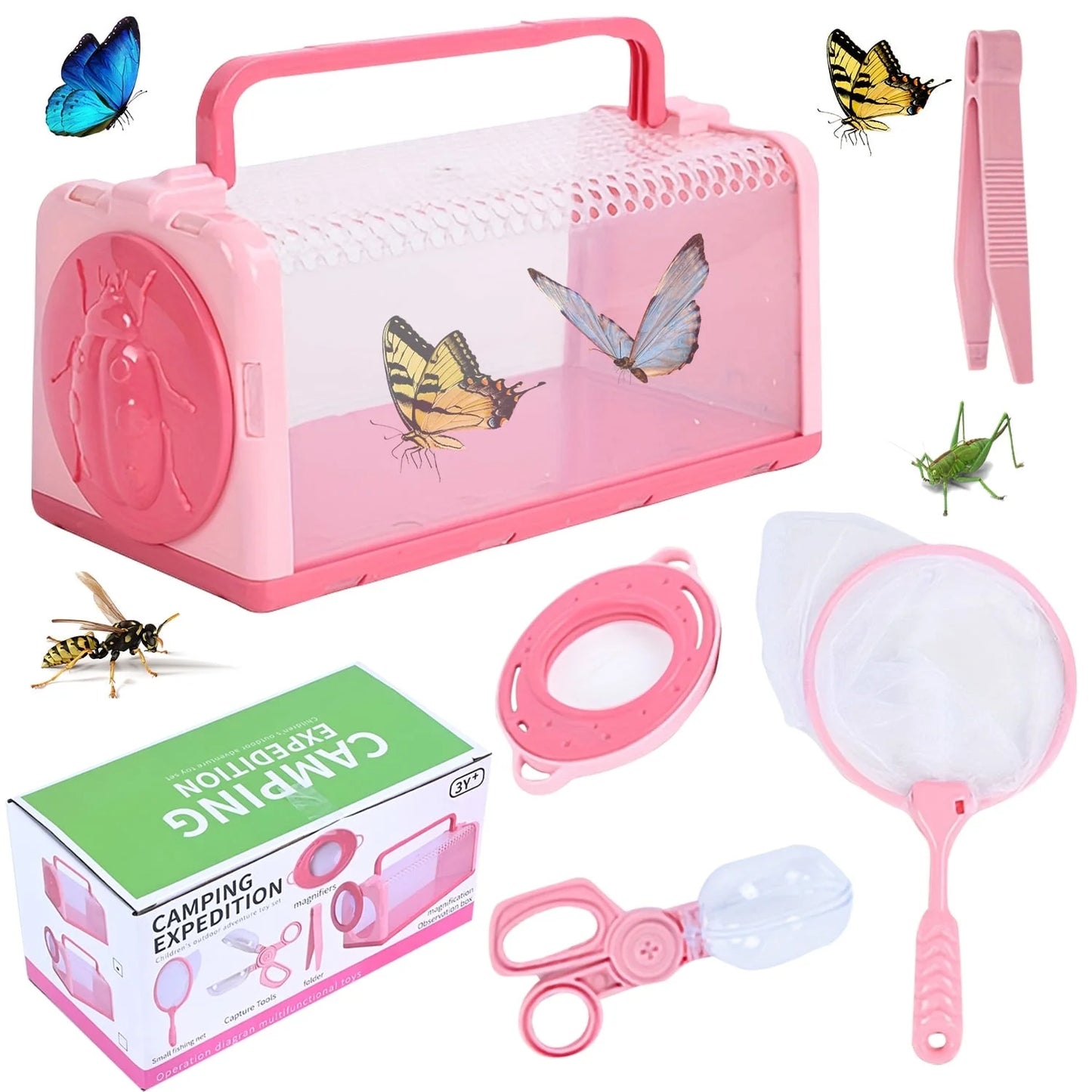 Bug Catcher Kit - Outdoor Toys for Kids Ages 4-6 8-12, Insect Catching Set - Birthday Gift Science