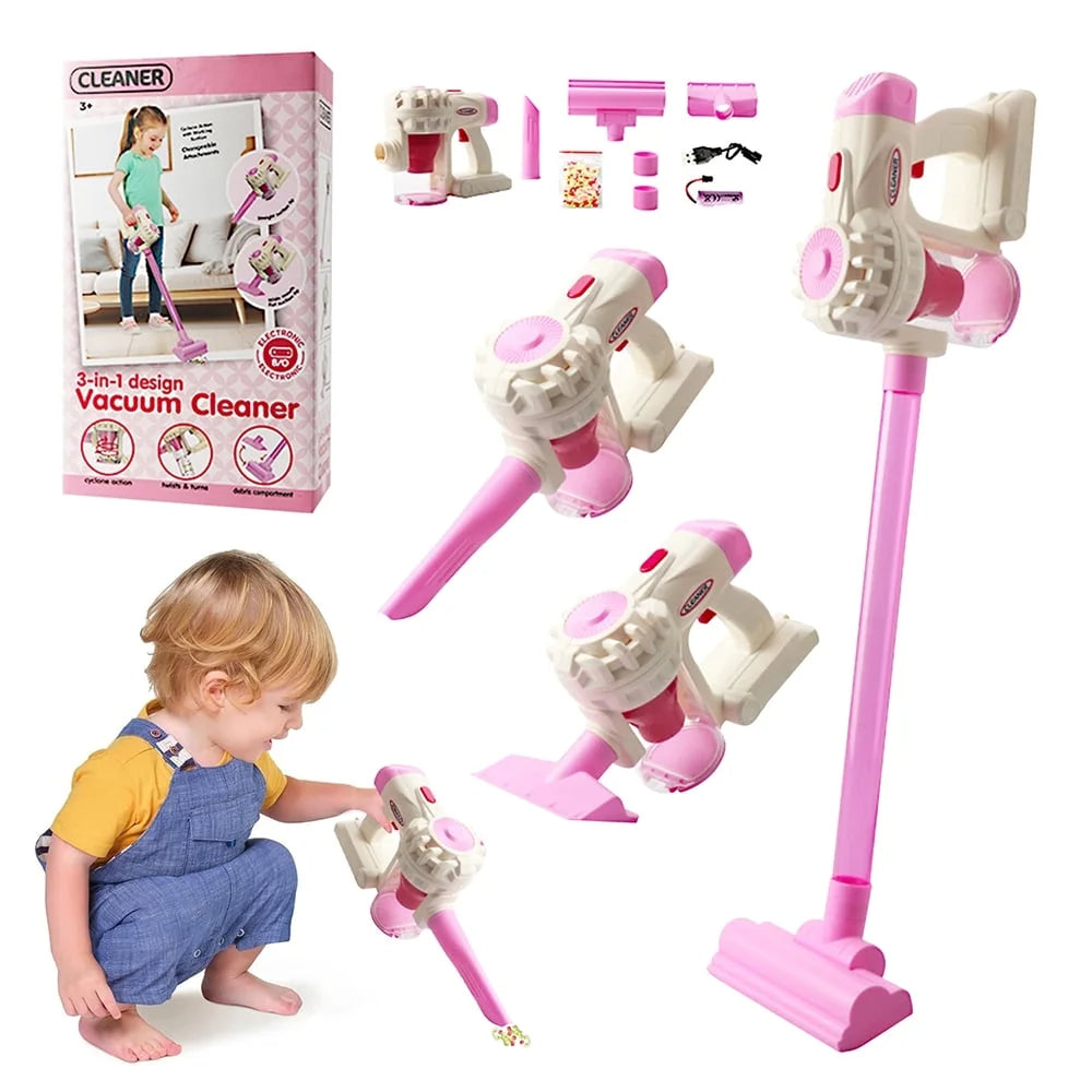 Toy Vacuum for Toddlers 2 3 4 5 6 Year Old, Kids Vacuum Cleaner Set That Really Works Working, Kids Play Vacuumm, Housekeeping Keeping Girls