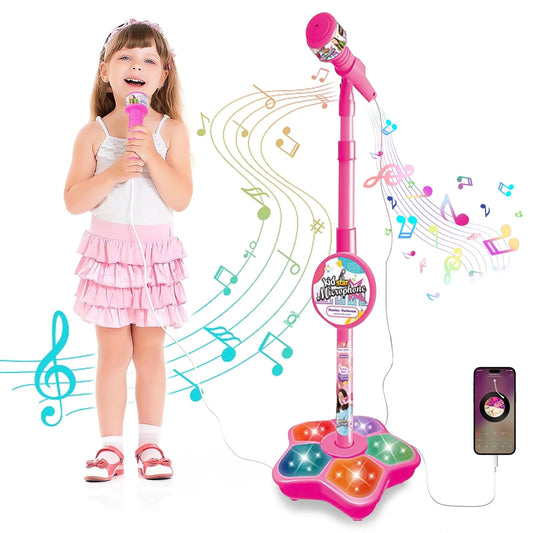 Karaoke Microphone for Kids, Toys for Girls 3-6 Year Old, Kids Microphone Girls Toys,Birthday Gifts for 3 4 5 6 7 8 Years Old Girls Boys