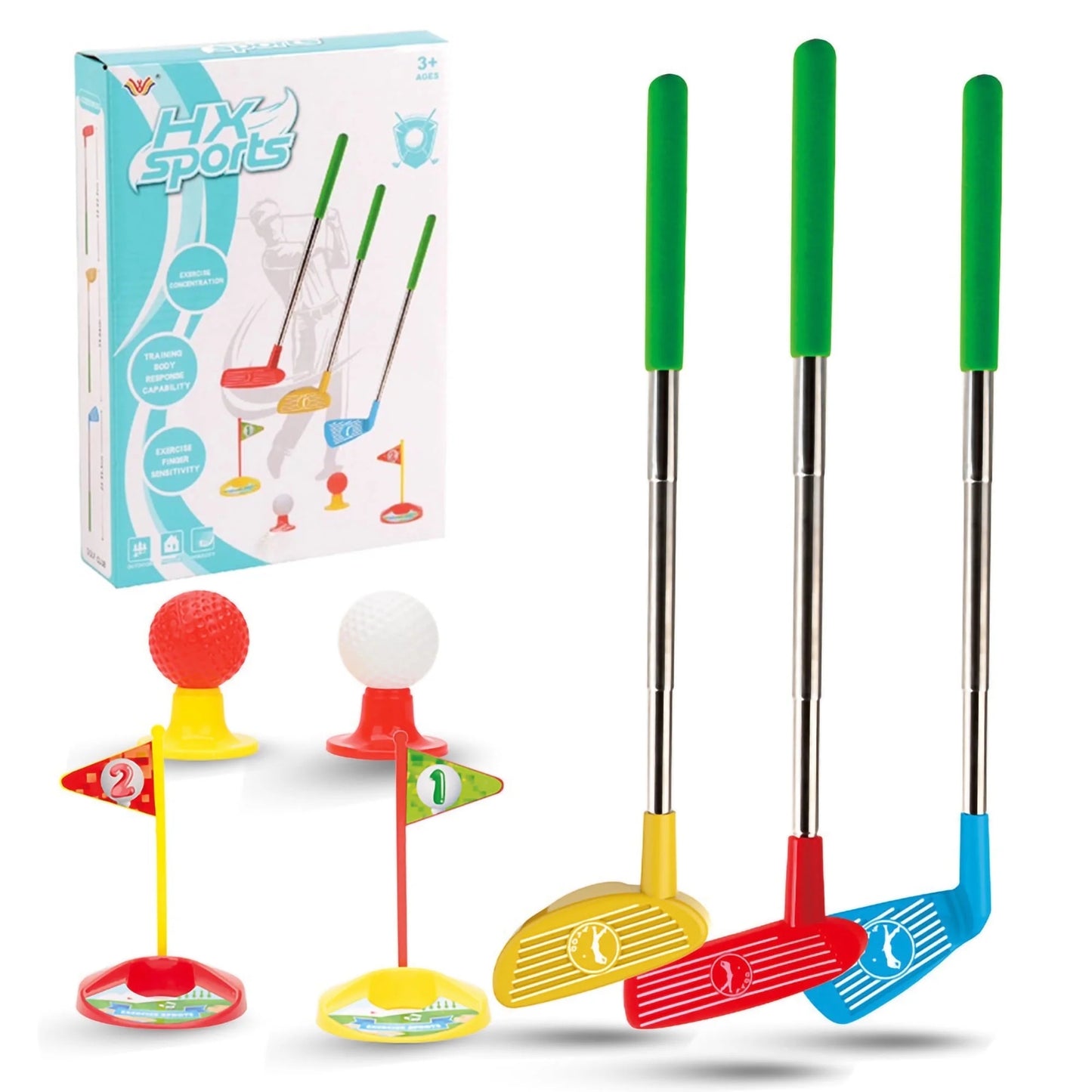 Kids Golf Set, Mini Golf Game for Toddlers, Fun Outdoor Play Set for 3-6 Year Olds, Birthday Christmas Gift for Boys and Girls