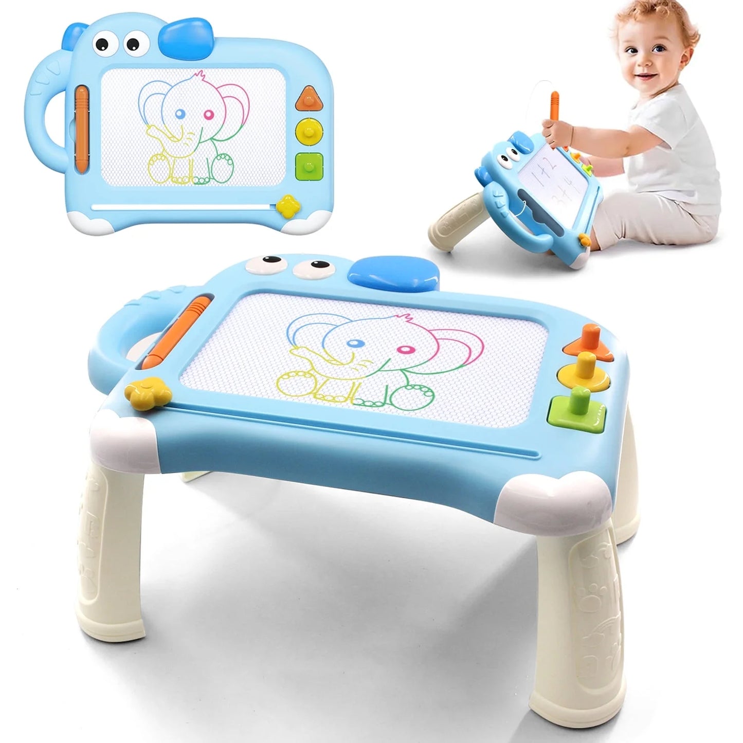 Sytle-Carry Toys for 1 Year Old, Learning Toys for 1 2 3 Year Old Girls Boys, Early Education Drawing Board, Toddler Toys 1-3 for Girls