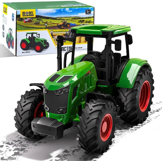 Tractor Toy, Realistic Farm Vehicle Toy Push and Go Truck Car Tractor Toy Gift for Kids 3+ Boys Ages 3 and up Years Old