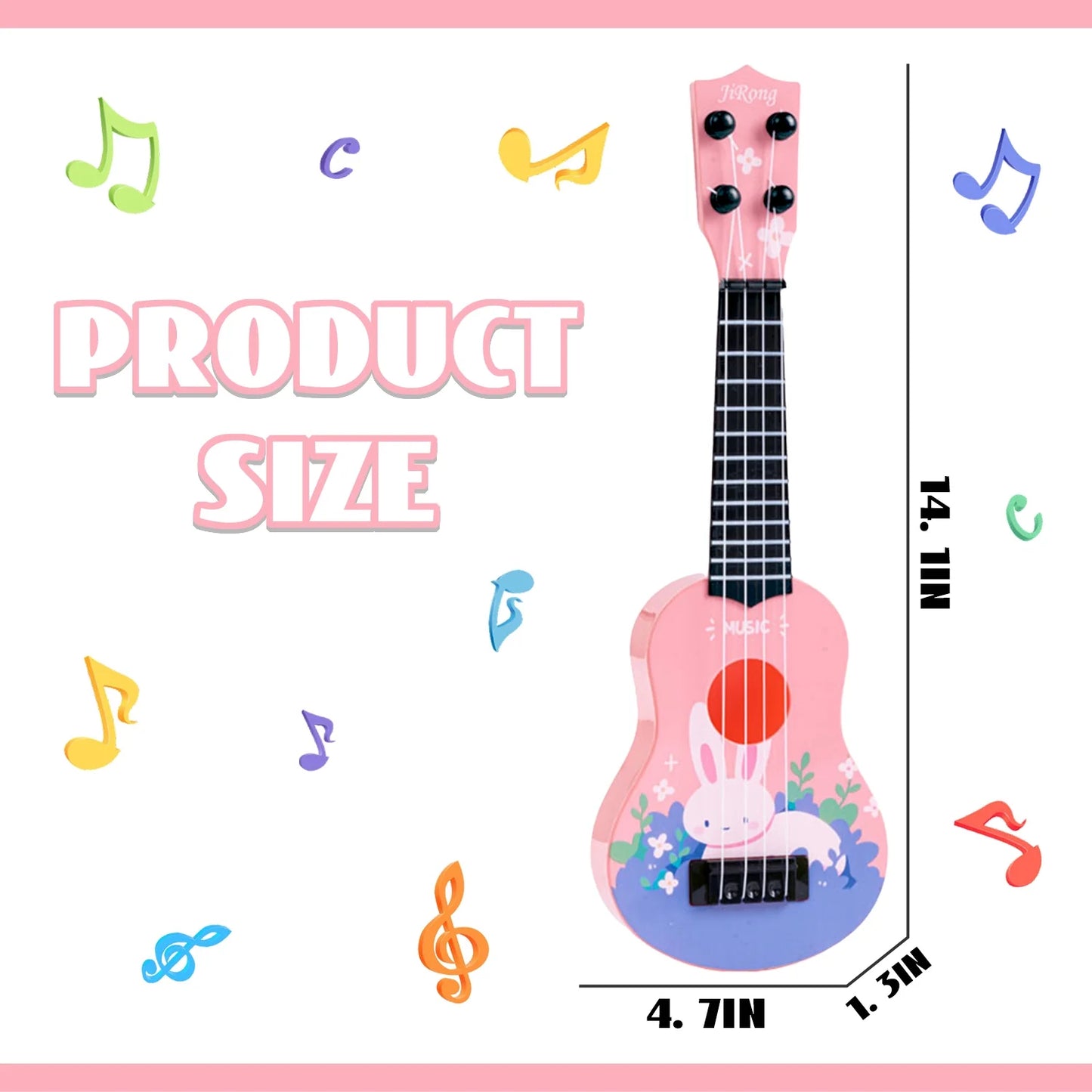Kids Guitar Toy, Musical Instruments for Kids, Toddler Guitar for Girl 3 4 5 6 7 8 Years, 14 Inch