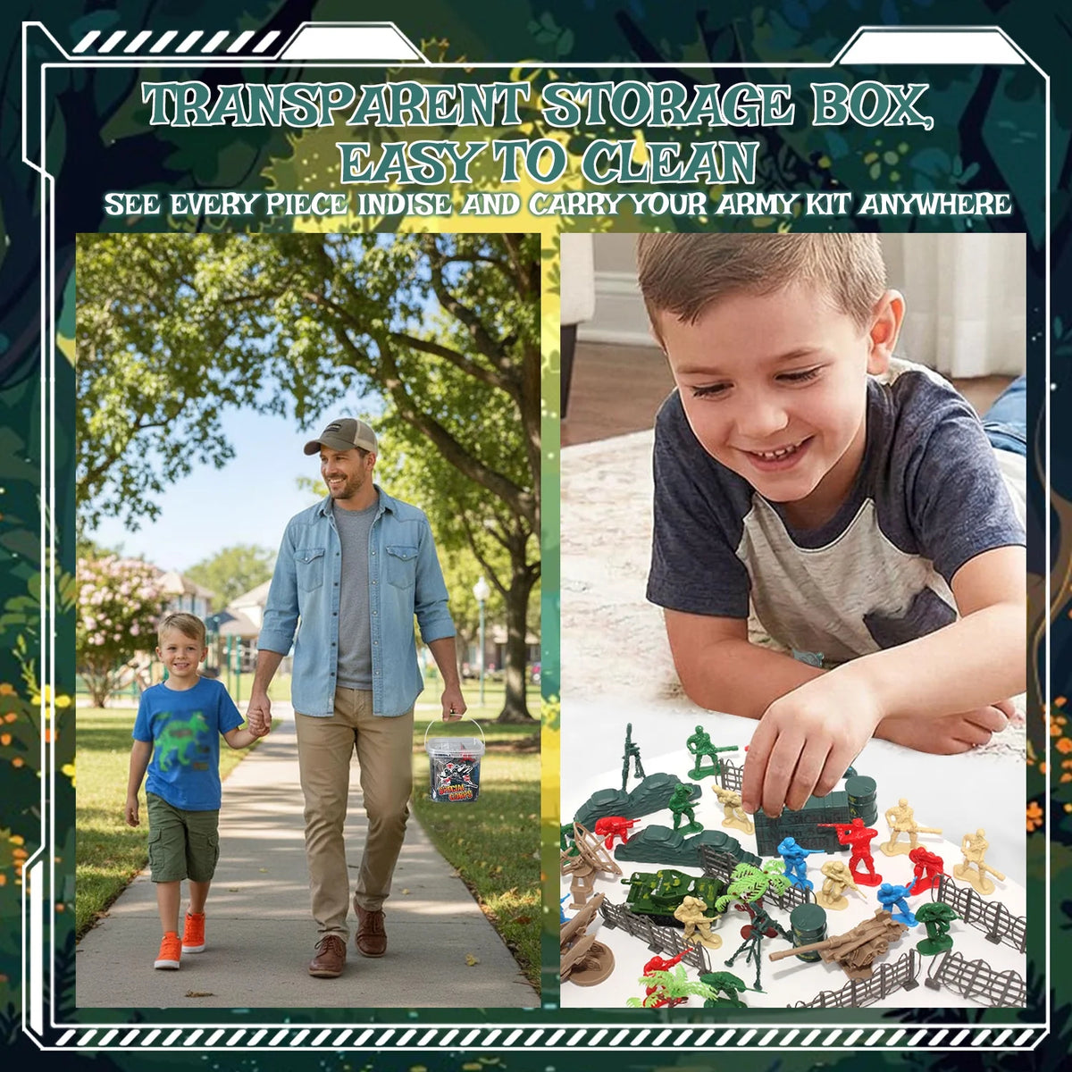 48 Pcs Army Men Toy Soldier Figures, Action Figures for Boys, Military Soldiers Playset Toys for Boys 3-6 Years
