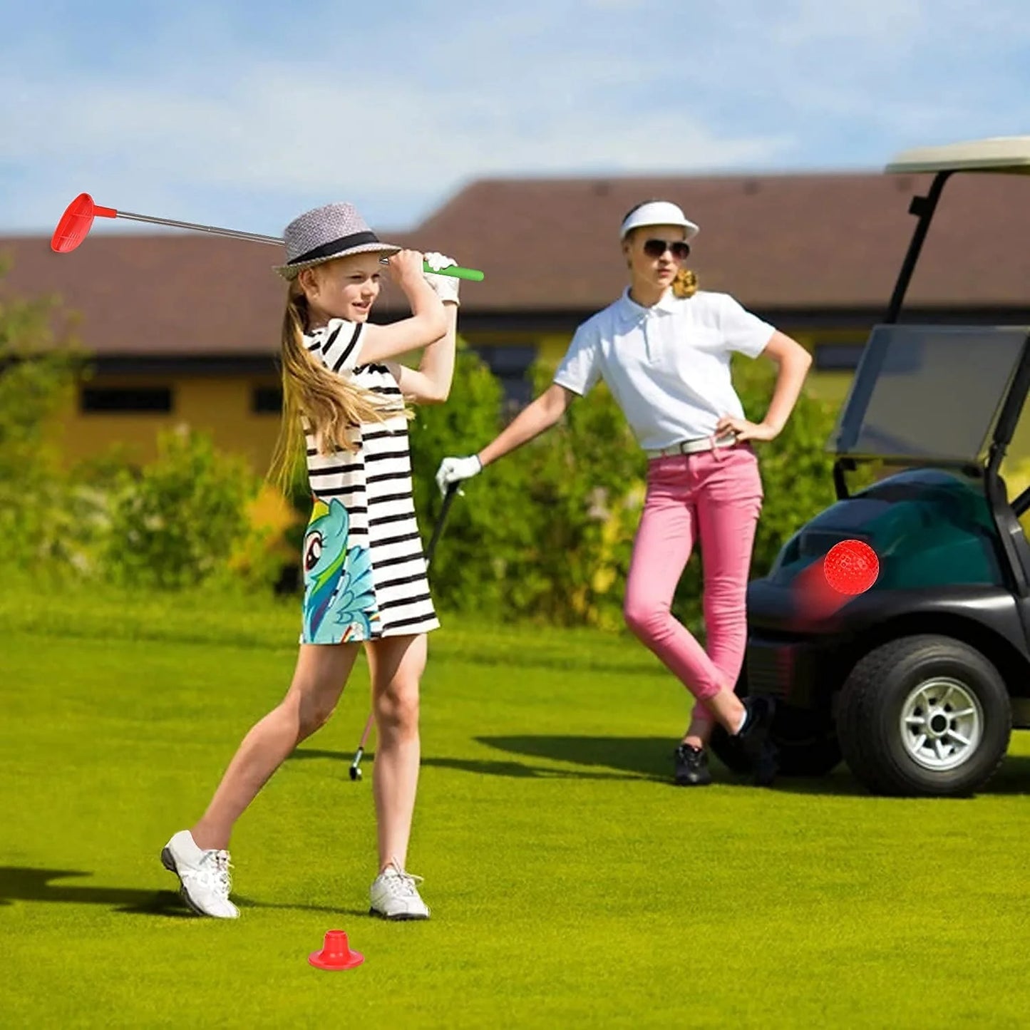Kids Golf Set, Mini Golf Game for Toddlers, Fun Outdoor Play Set for 3-6 Year Olds, Birthday Christmas Gift for Boys and Girls