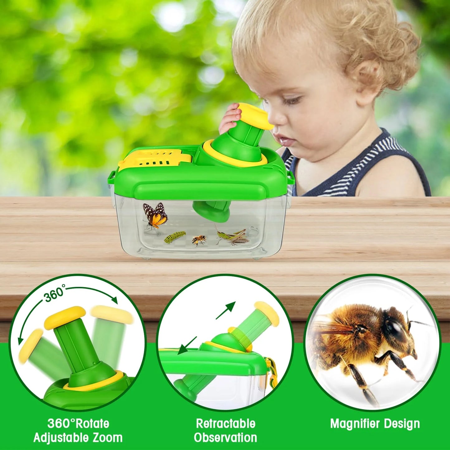 Bug Catcher Kit - Outdoor Toys for Kids Ages 4-6 8-12, Insect Catching Set - Birthday Gift Science Experiments
