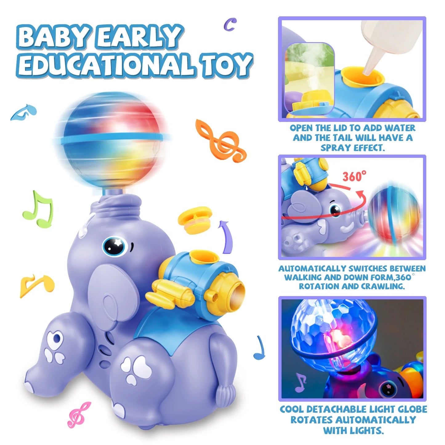 Baby Toys 6-12 Months, Baby Learn Walk Crawling Toys, Baby Toys for 12-24 Months for Girls Boys Gifts