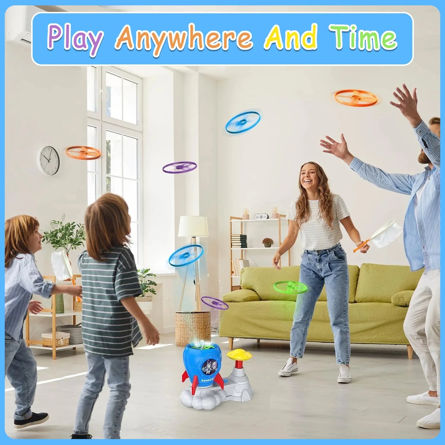 Outdoor Toys for Kids Ages 4-8, Rocket Launcher Toy Games,Outside Yard Activities Toddler Toy 3 4 5 6 7 8 Family Backyard Games, Christmas Birthday Gift for Boys Girls