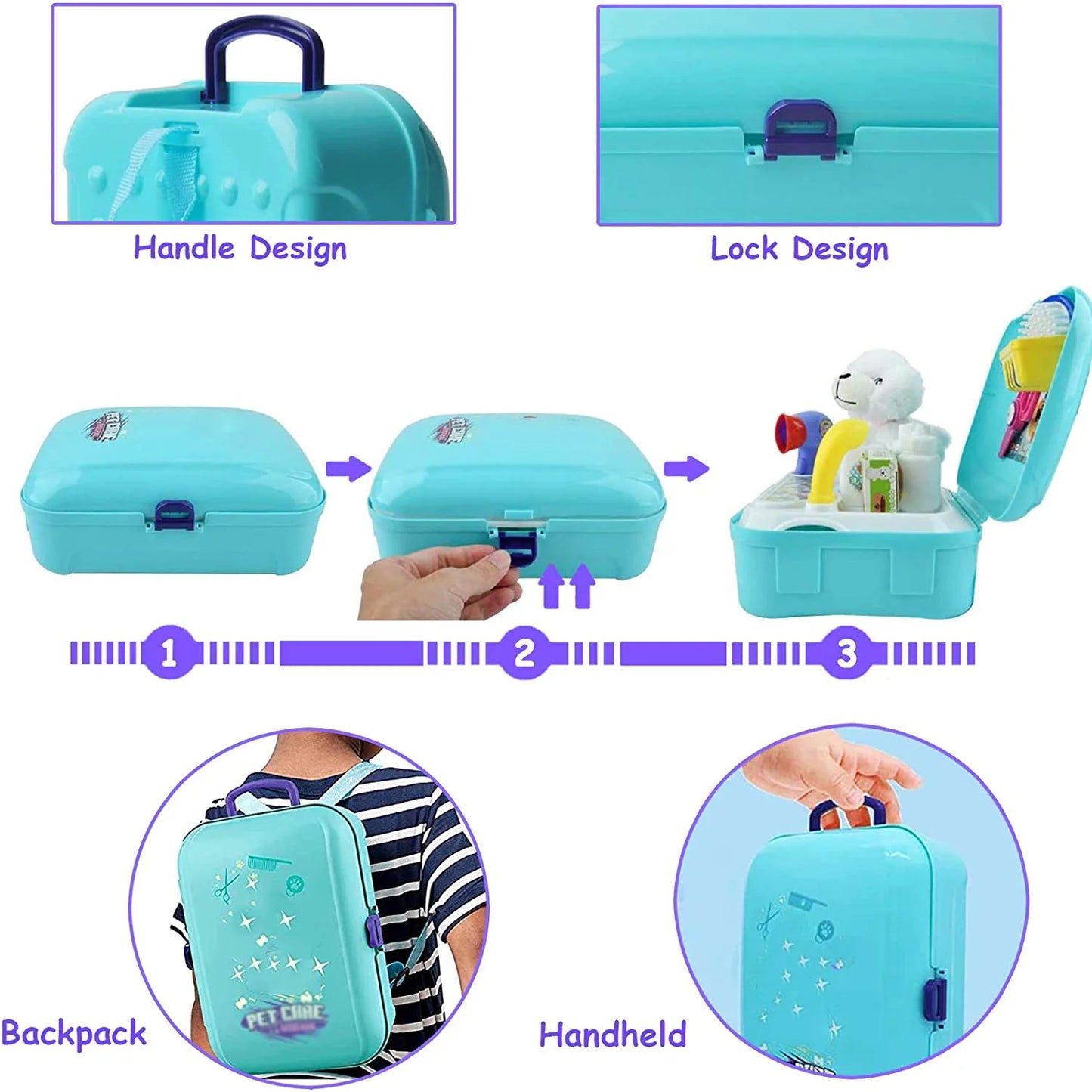 Pretend Play Toys for 2 3 4 Year Old Boys Girls, Toy for Toddler Girl Age 2 3 4 5 6 7, Birthday Gifts Toys for Little Girls 3-5 Year Old Toddlers