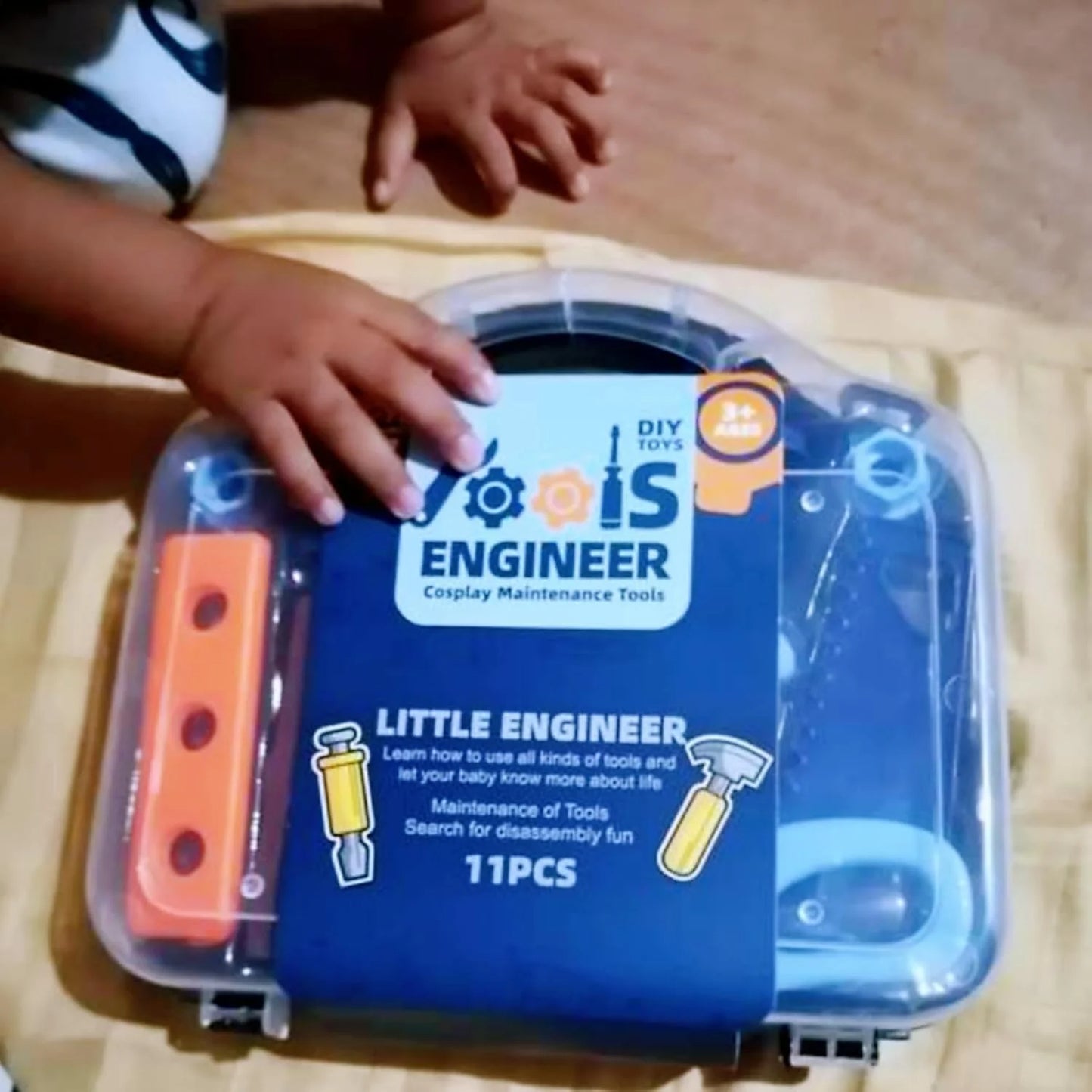 Toddler Tool Set - 11 pc Kids Tool Set with Box, Pretend Play Toys for Kids Ages 3-6, Perfect for Christmas & Birthday Gifts