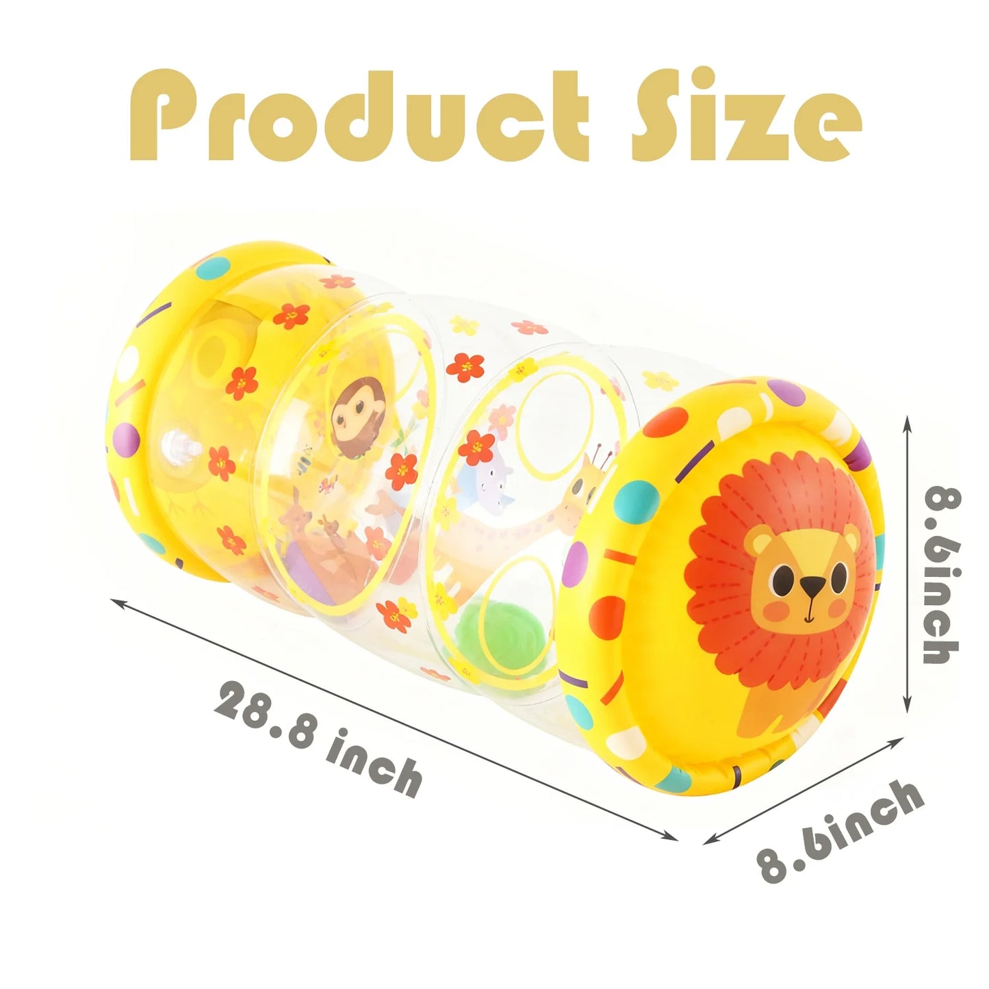 Crawling & Walking Baby Toys, Inflatable Rolling Infant Toys 6-12 Months, Toddler Toys 1 2 3 for Girls Boys