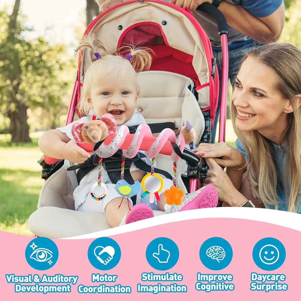 Baby Toys 0-6 Months, Car Seat Toys, Baby Stroller Toy, Newborn Infant Toys Gift for 0-3-6-12-24 Months