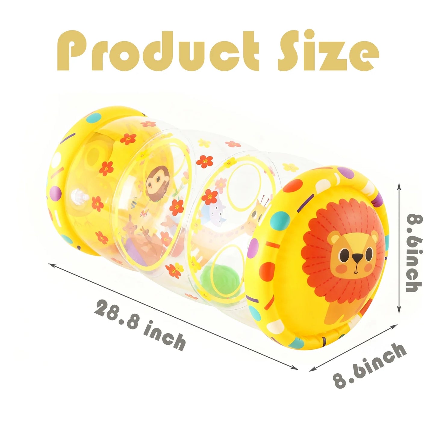 Crawling & Walking Baby Toys, Inflatable Rolling Infant Toys 6-12 Months, Toddler Toys 1 2 3 for Girls Boys