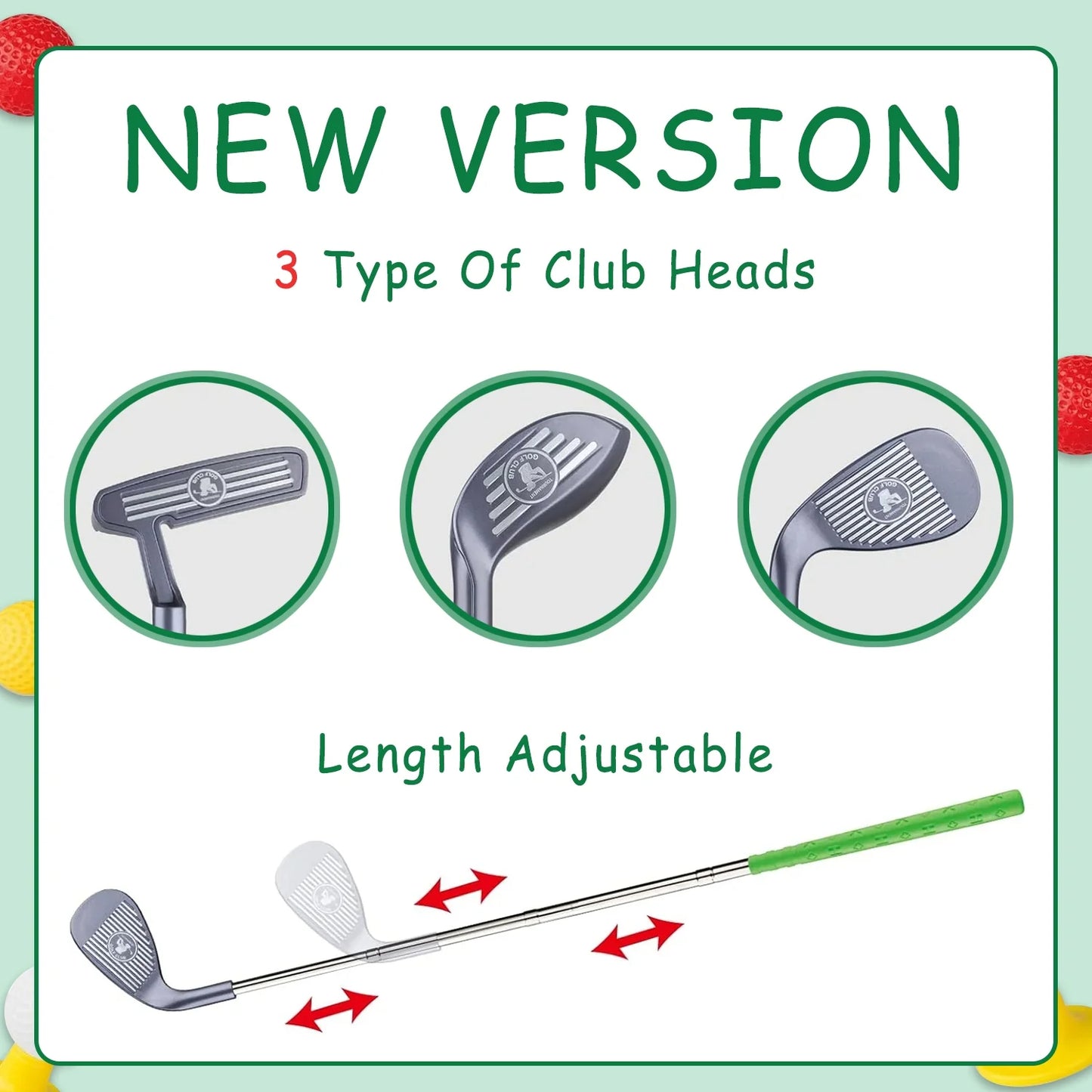 Kids Golf Set, Mini Golf Set for kid, Golf Ball Game with Practice Mat & Cornhole Board, Sports Toys Outdoor Toys Birthday Gifts for Boys Girls 3 4 5 6 Ages Year Old